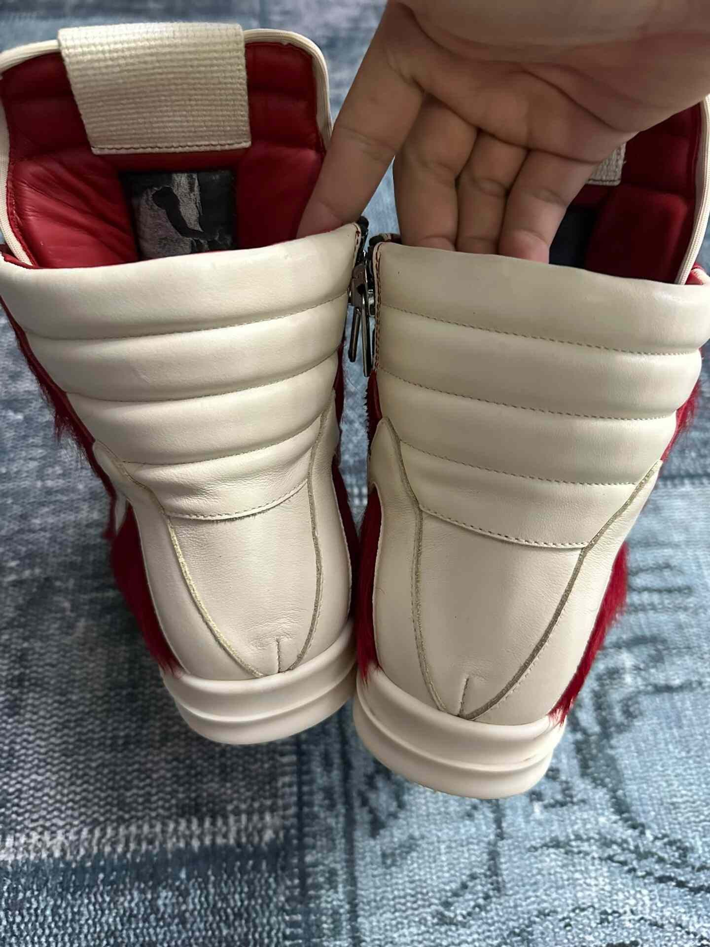 Rick Owens Rick Owens Red Horsehair Inverted Triangle 37 Size US 6 / IT 36 - 5 Thumbnail