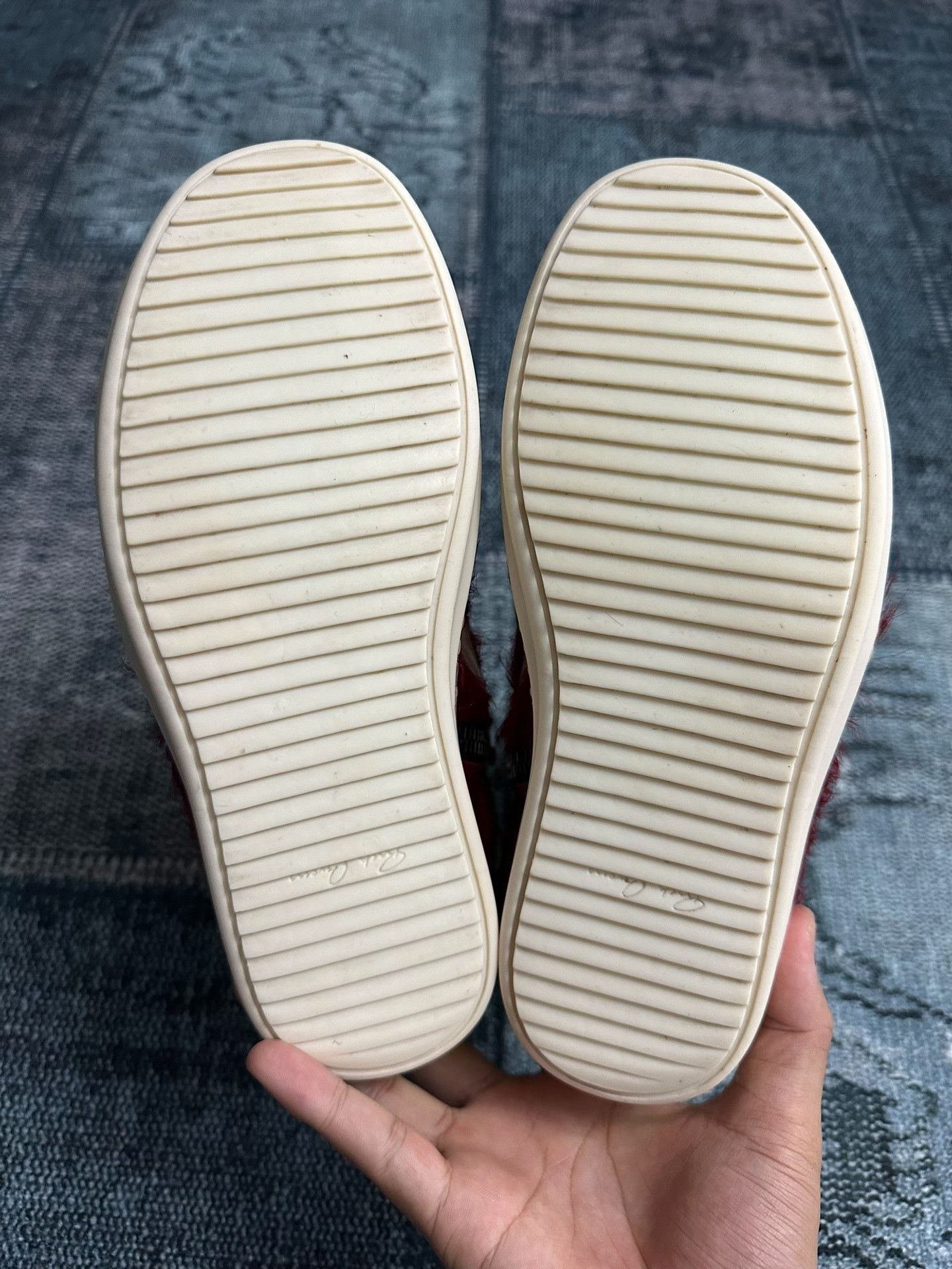 Rick Owens Rick Owens Red Horsehair Inverted Triangle 37 Size US 6 / IT 36 - 6 Thumbnail