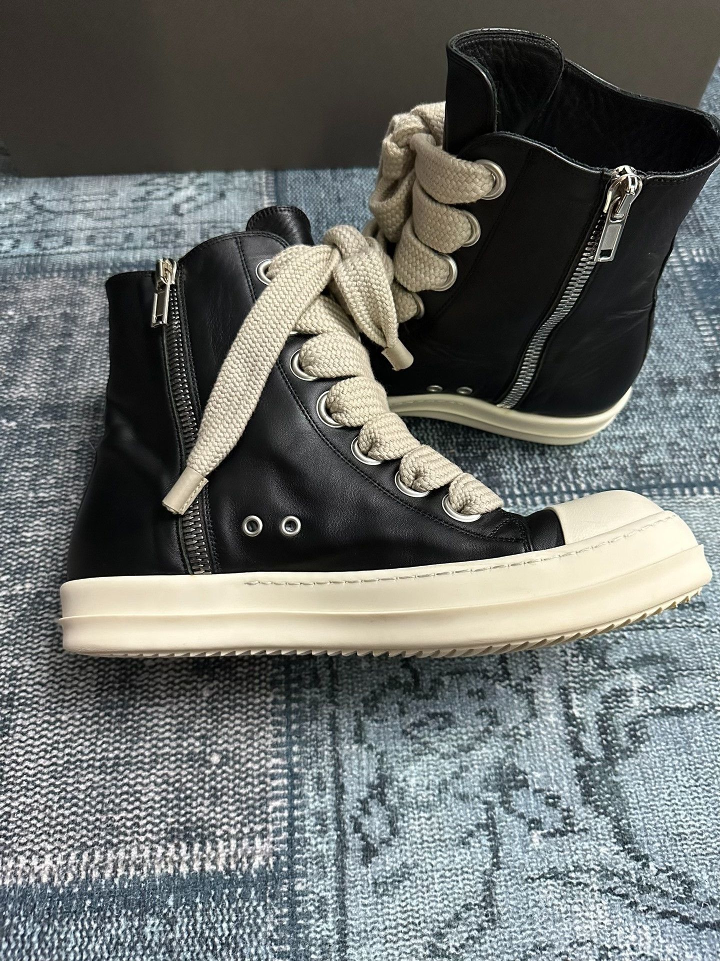 Rick Owens Rick Owens Leather Thick Lace Sneakers Size US 10 / EU 43 - 3 Thumbnail