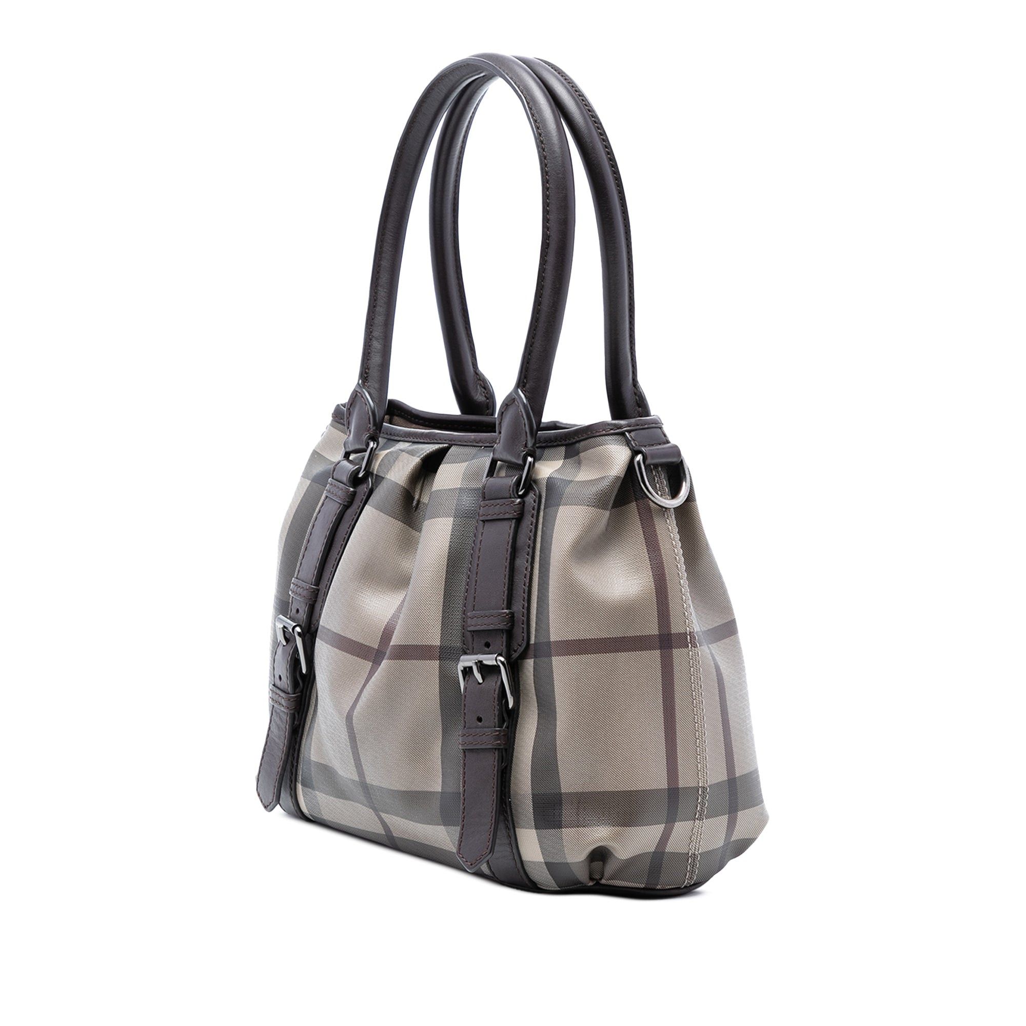 Burberry Small Smoke Check Coated Canvas Northfield Satchel Size ONE SIZE - 2 Thumbnail