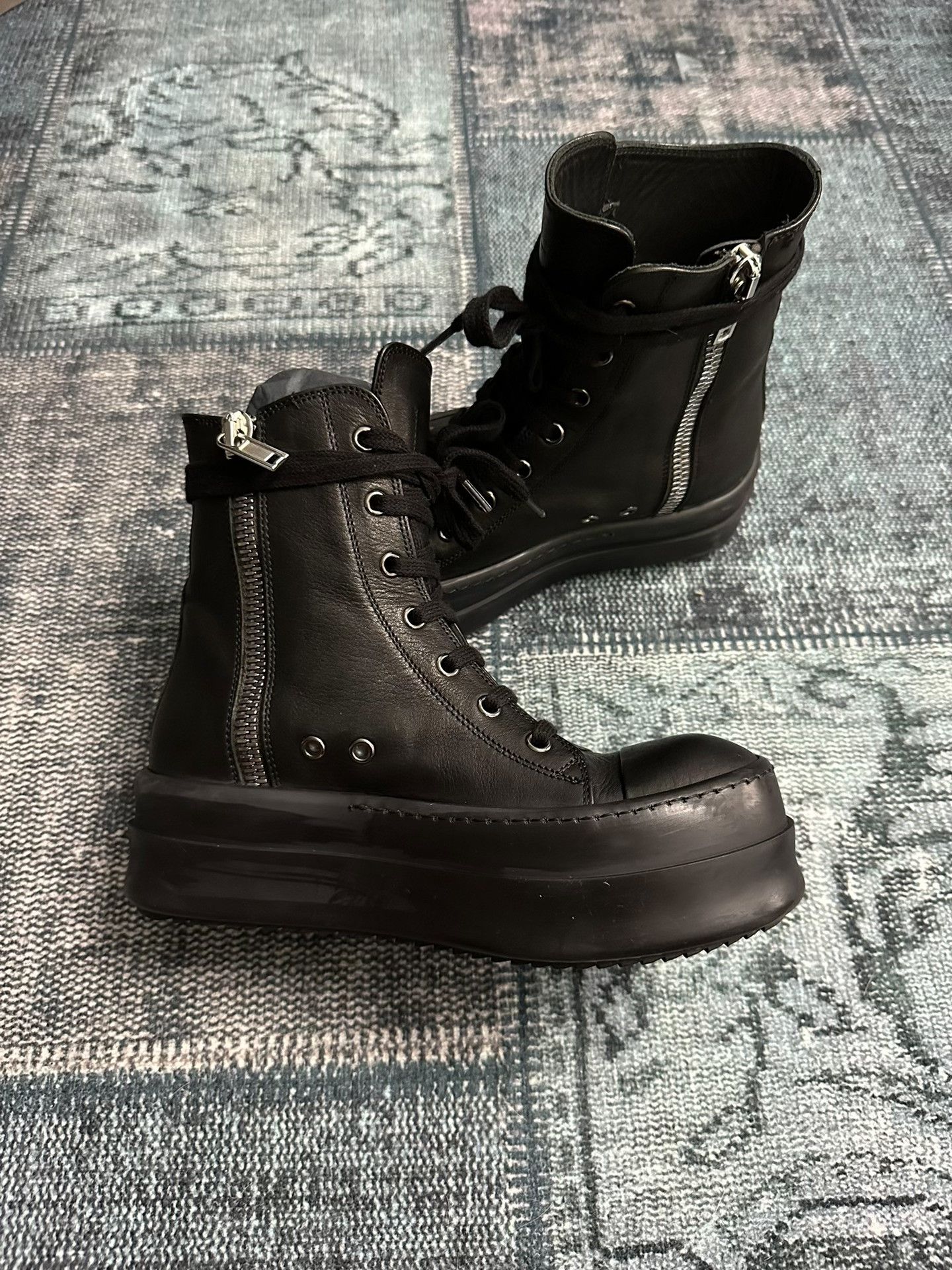 Rick Owens Rick Owens Main Line Black Thick Sole Boots Size US 5 / IT 35 - 3 Thumbnail