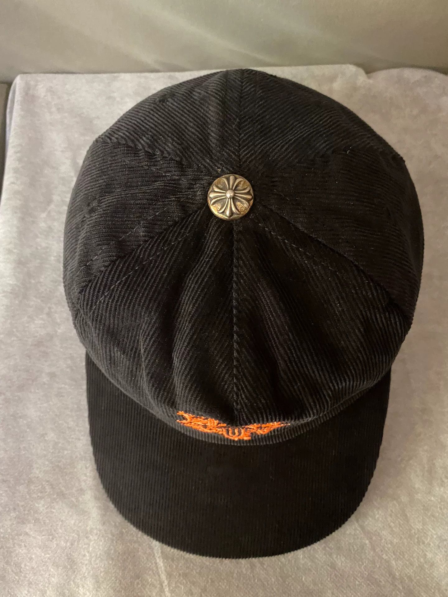 Chrome Hearts Chrome Hearts Orange Corduroy Cap Size ONE SIZE - 4 Thumbnail
