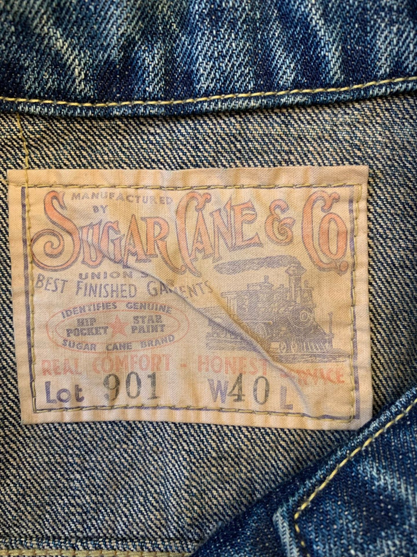 Sugar Cane Sugar Cane 901 Washed Denim Jacket Size US XXS / EU 40 - 5 Thumbnail