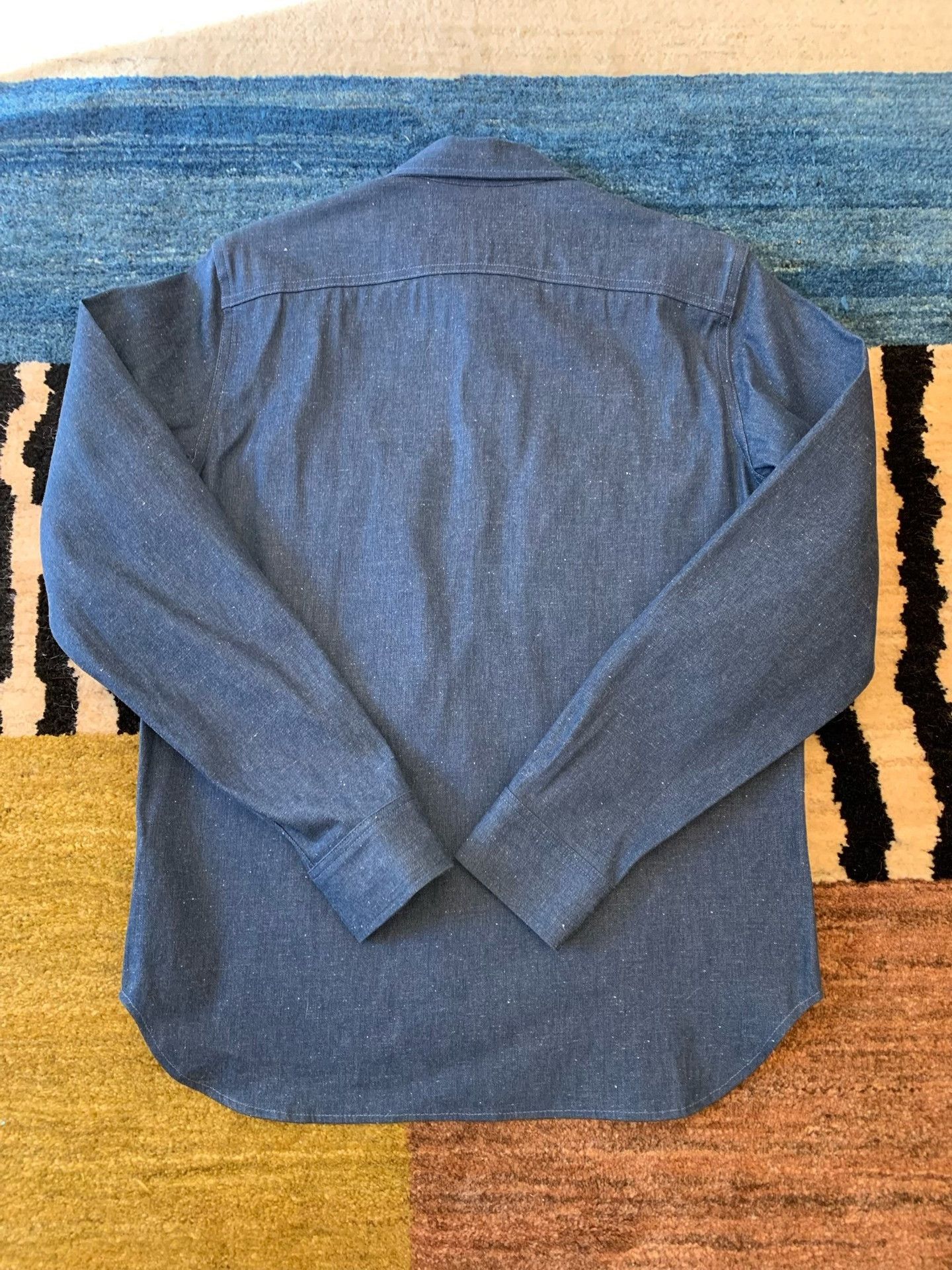 Rogue Territory RGT Shawl Collar Snowflake Denim Work Shirt Size US L / EU 52-54 / 3 - 6 Thumbnail