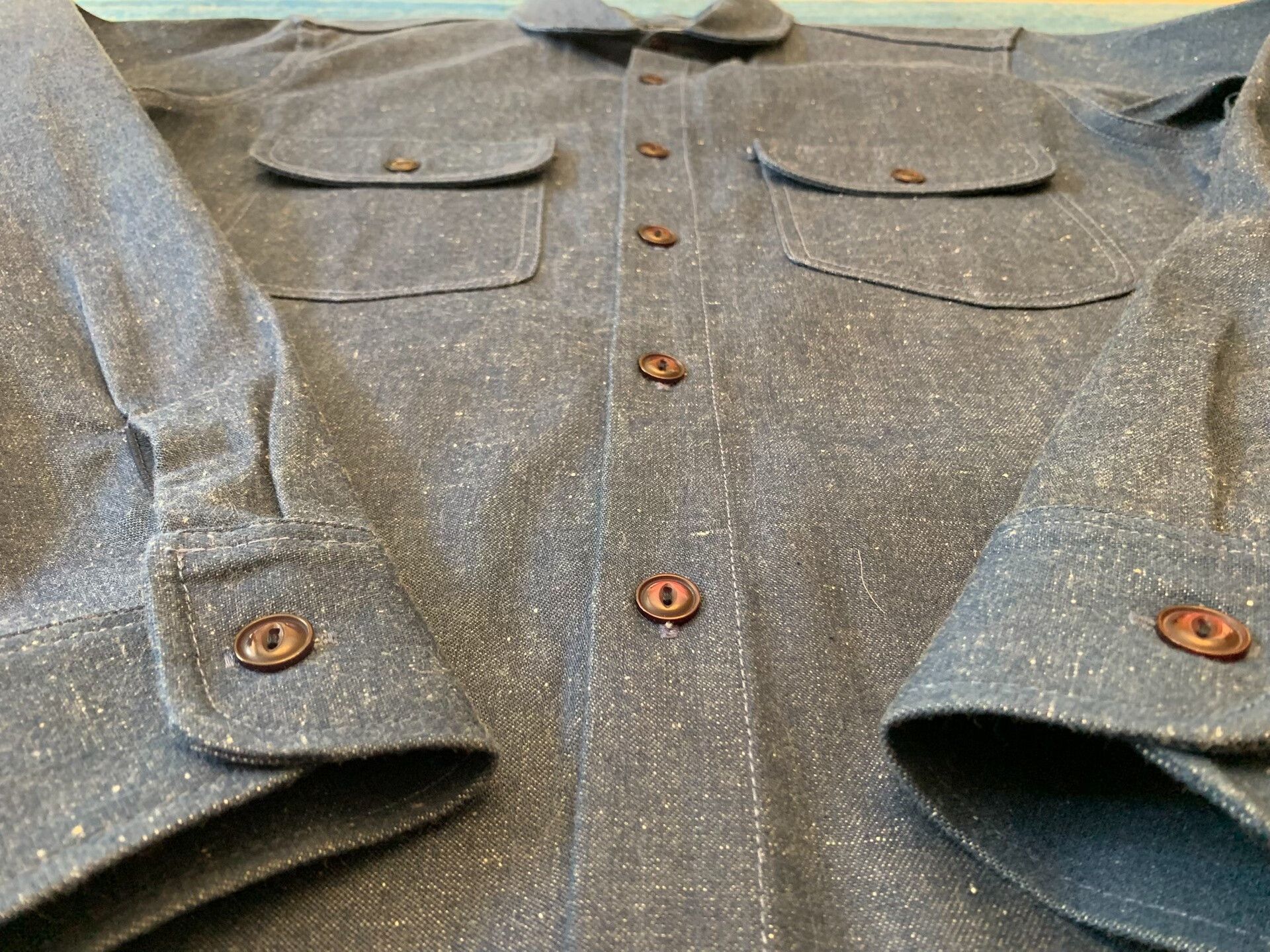 Rogue Territory RGT Shawl Collar Snowflake Denim Work Shirt Size US L / EU 52-54 / 3 - 3 Thumbnail