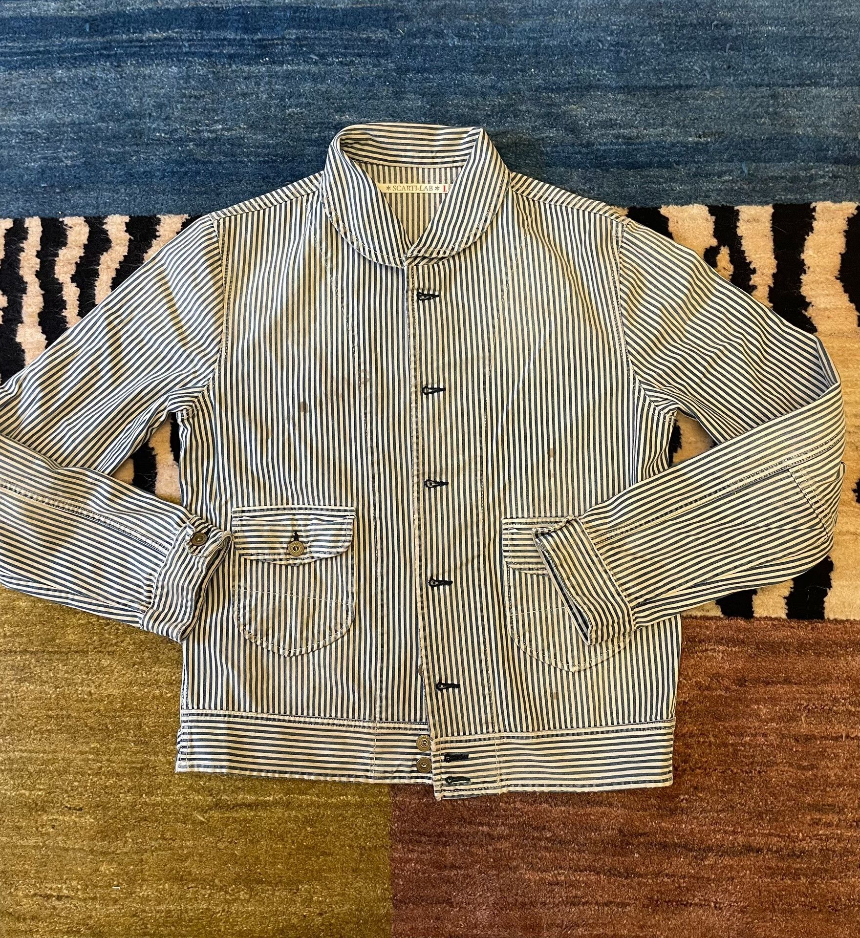 Scarti-Lab Scarti Lab Striped Distressed Jacket Size US L / EU 52-54 / 3 - 2 Thumbnail