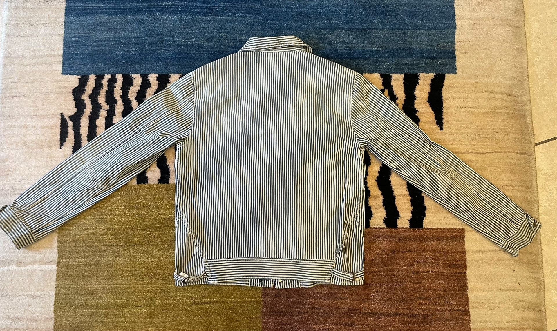 Scarti-Lab Scarti Lab Striped Distressed Jacket Size US L / EU 52-54 / 3 - 6 Thumbnail