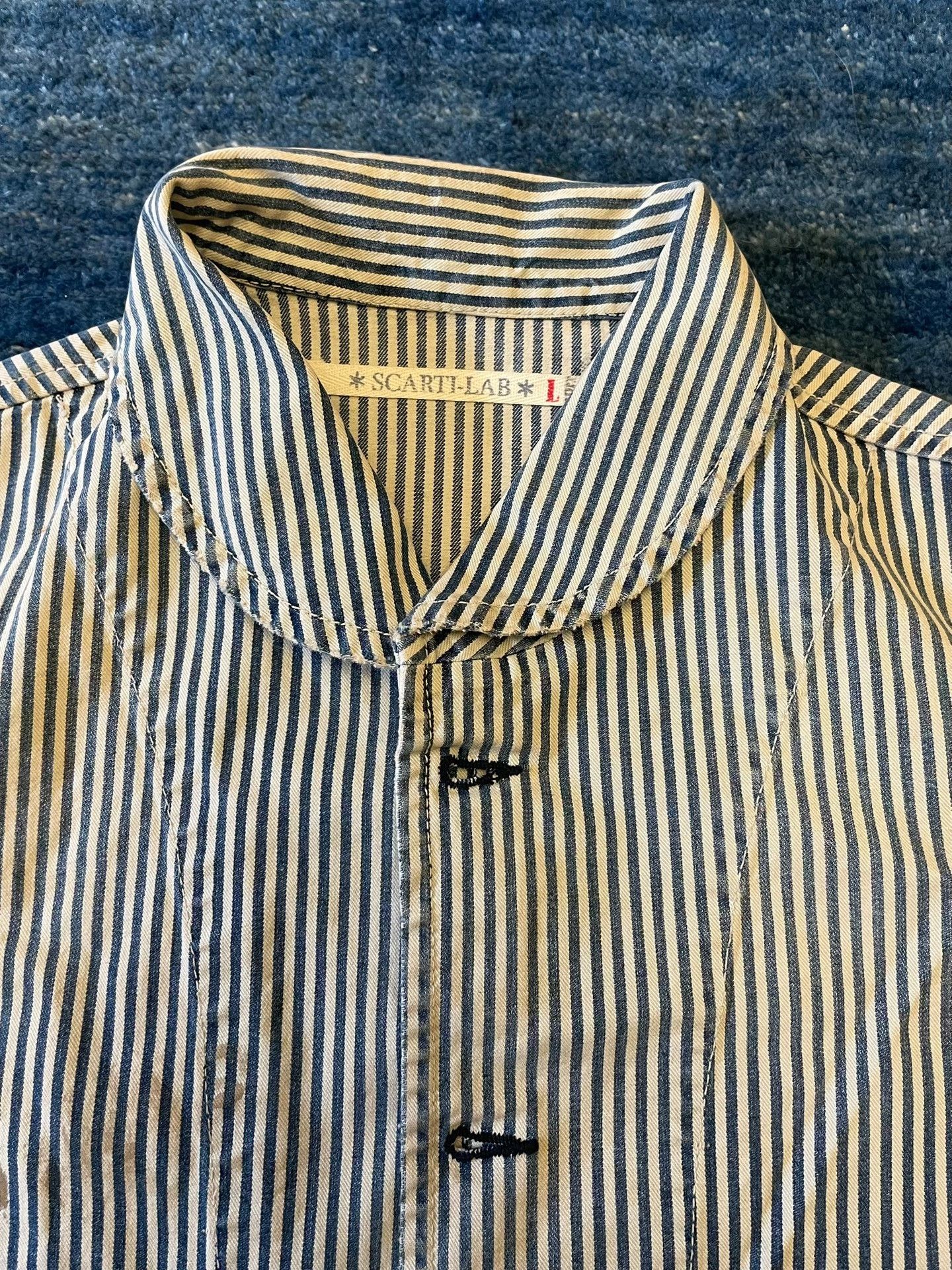 Scarti-Lab Scarti Lab Striped Distressed Jacket Size US L / EU 52-54 / 3 - 4 Thumbnail