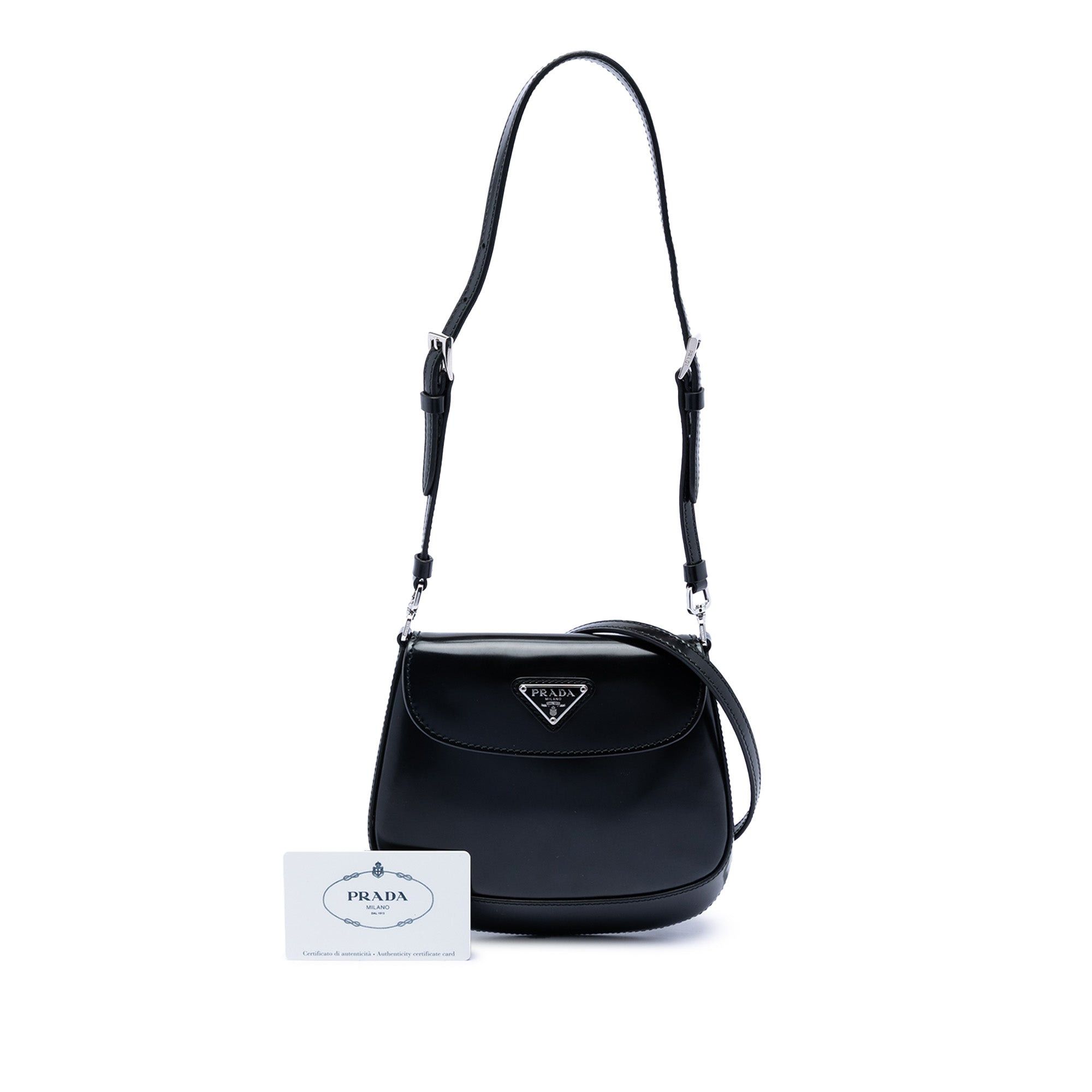 Prada Mini Brushed Leather Cleo Flap Size ONE SIZE - 7 Thumbnail