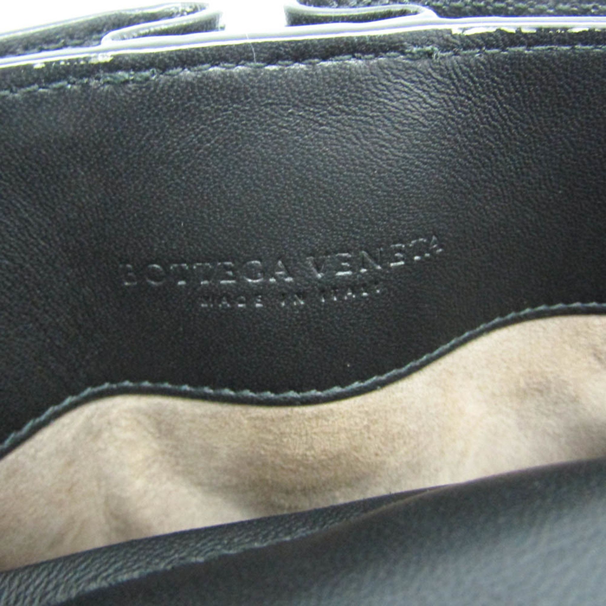 Bottega Veneta Bottega Veneta Intrecciato Women,Men Leather Shoulder Bag Black Size ONE SIZE - 16 Thumbnail