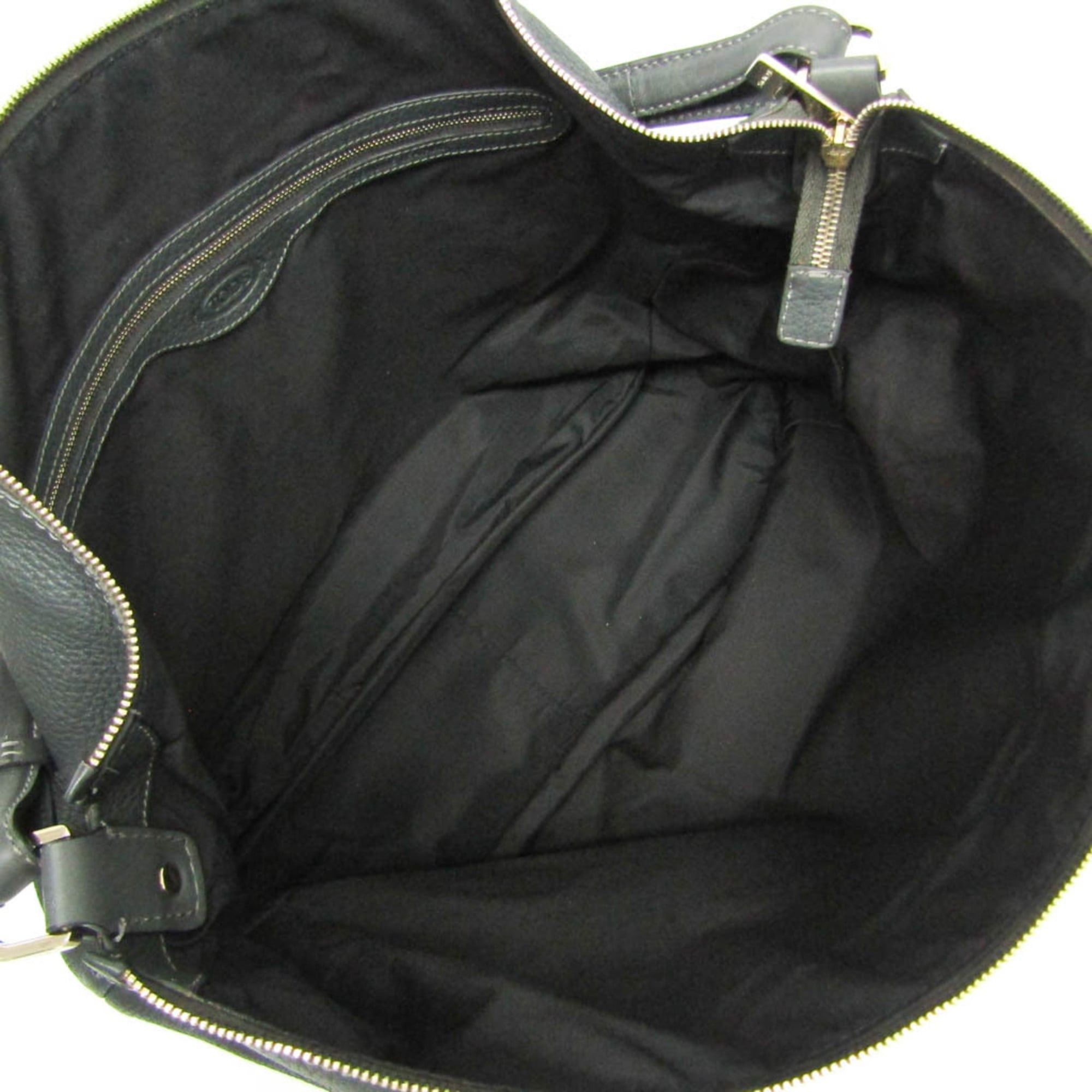 Tod's Tod's 2-way Bag Men,Women Leather Handbag,Shoulder Bag Dark Gray Size ONE SIZE - 3 Thumbnail