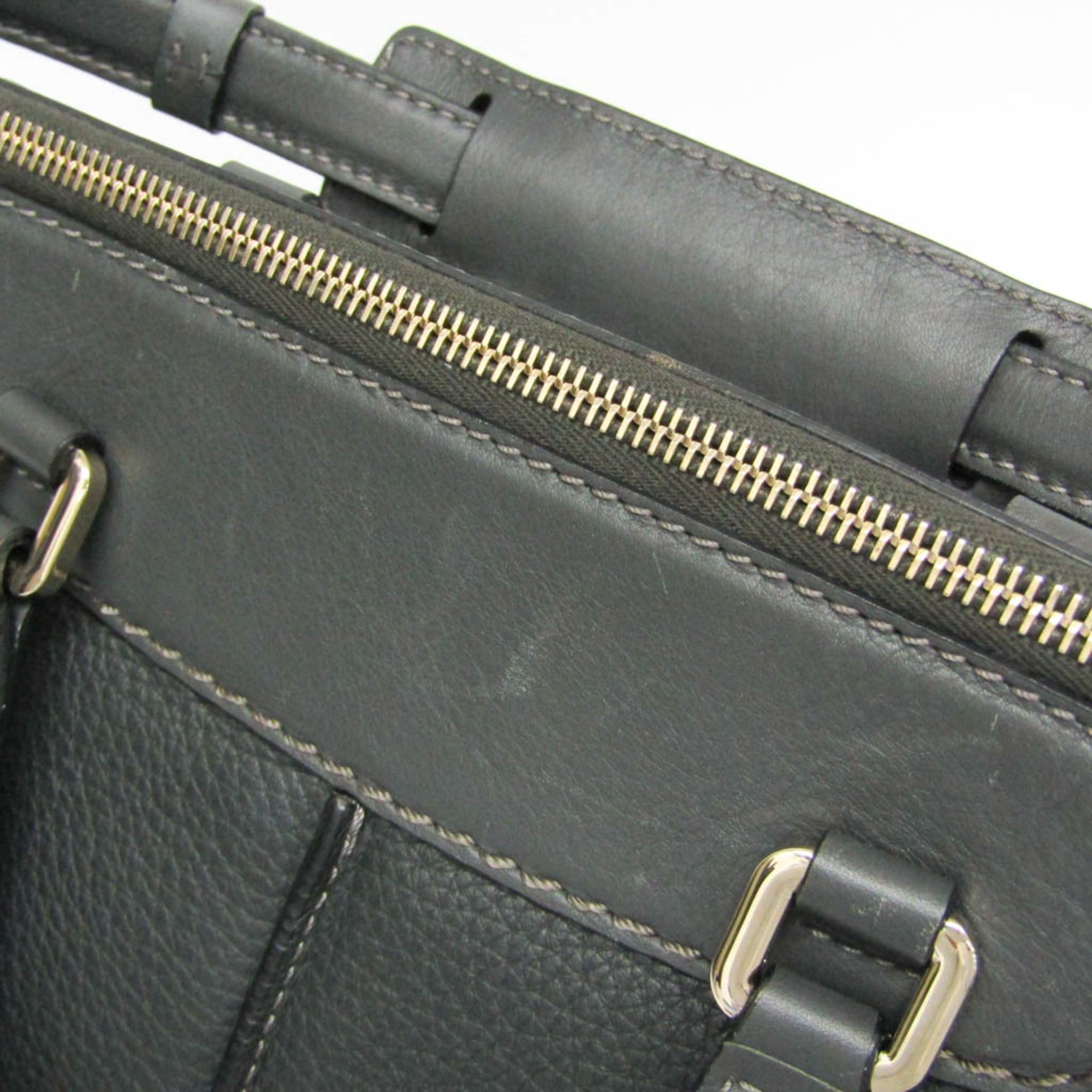 Tod's Tod's 2-way Bag Men,Women Leather Handbag,Shoulder Bag Dark Gray Size ONE SIZE - 7 Thumbnail