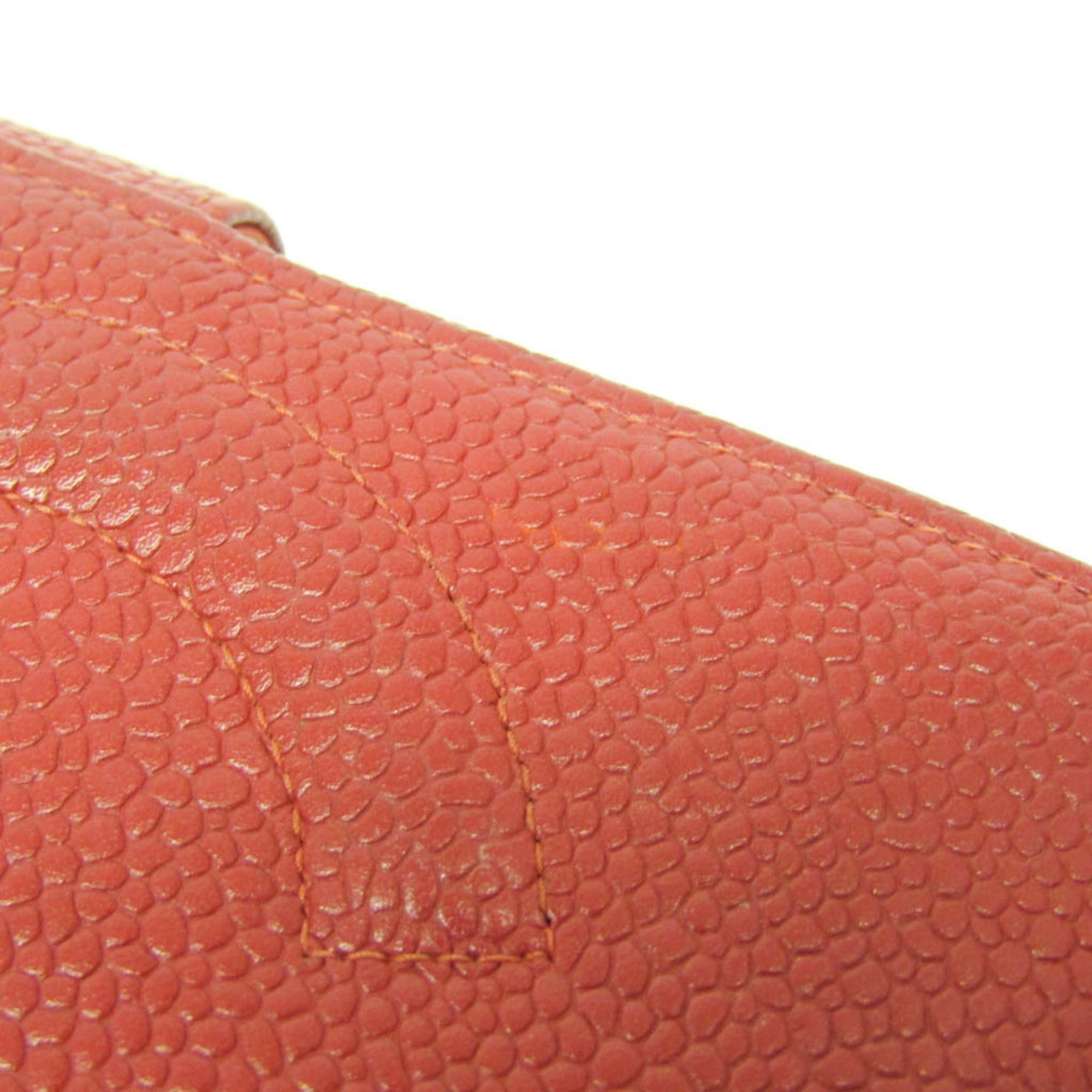 Chanel Chanel Coco Mark Women's Grained Calfskin Lambskin Long Wallet (bi-fold) Red Color Size ONE SIZE - 9 Thumbnail