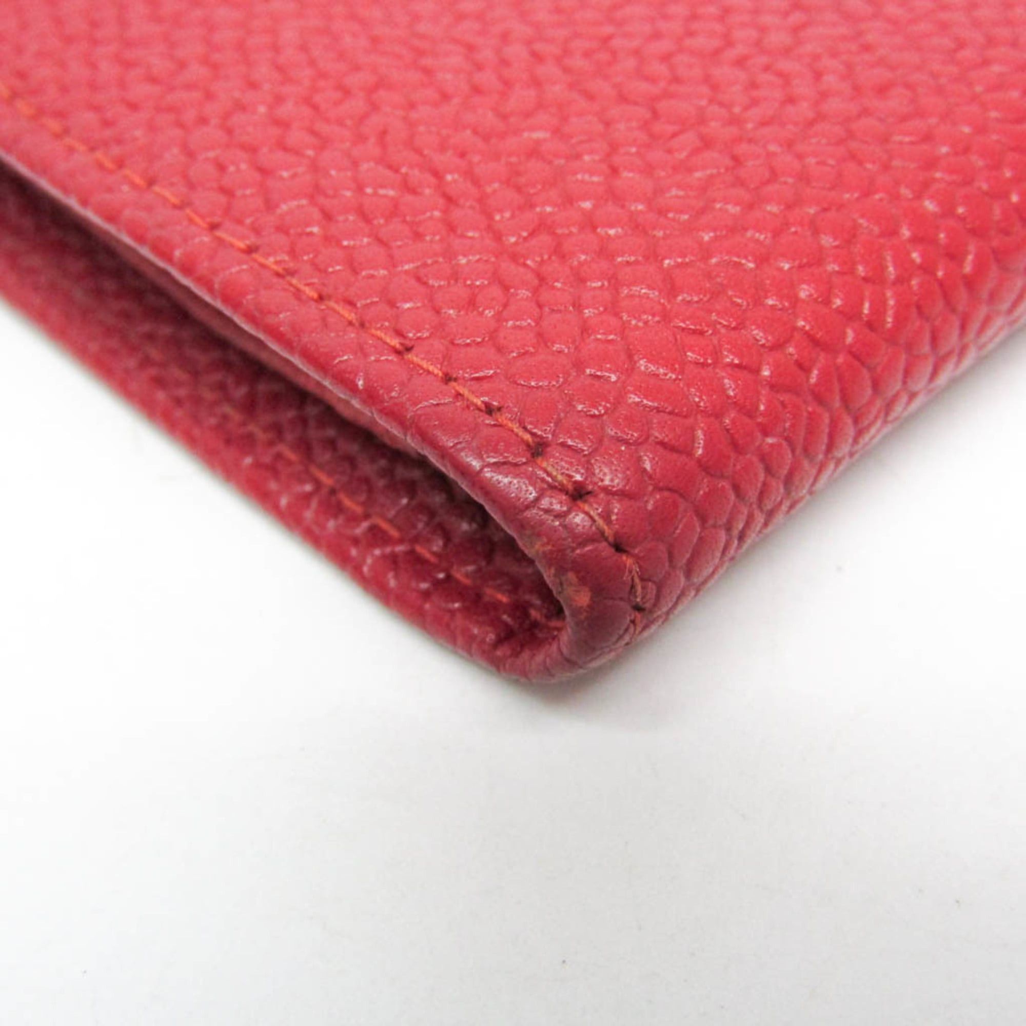 Chanel Chanel Coco Mark Women's Grained Calfskin Lambskin Long Wallet (bi-fold) Red Color Size ONE SIZE - 5 Thumbnail