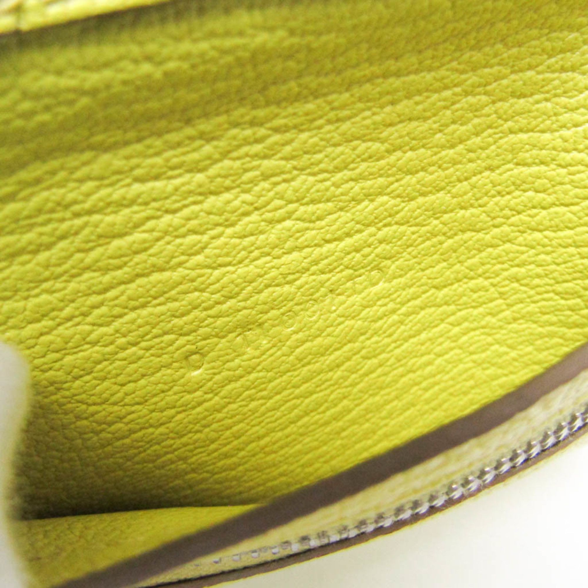 Hermes Hermes Click 12 Men,Women Chevre Leather Wallet (tri-fold) Yellow Size ONE SIZE - 13 Thumbnail