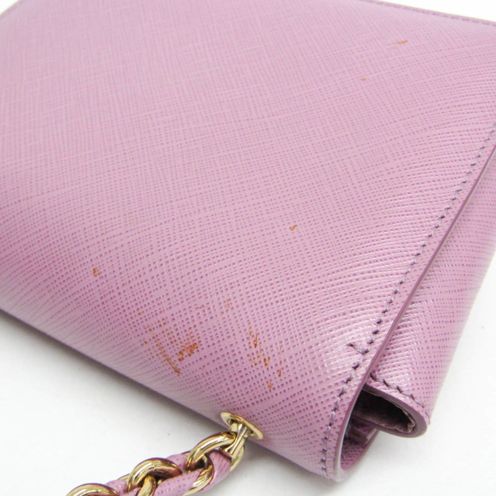 Salvatore Ferragamo Salvatore Ferragamo Vara Mini Chain Shoulder Bag AU-21 E479 Women's Leather Shoulder Bag Light Purple Size ONE SIZE - 6 Thumbnail