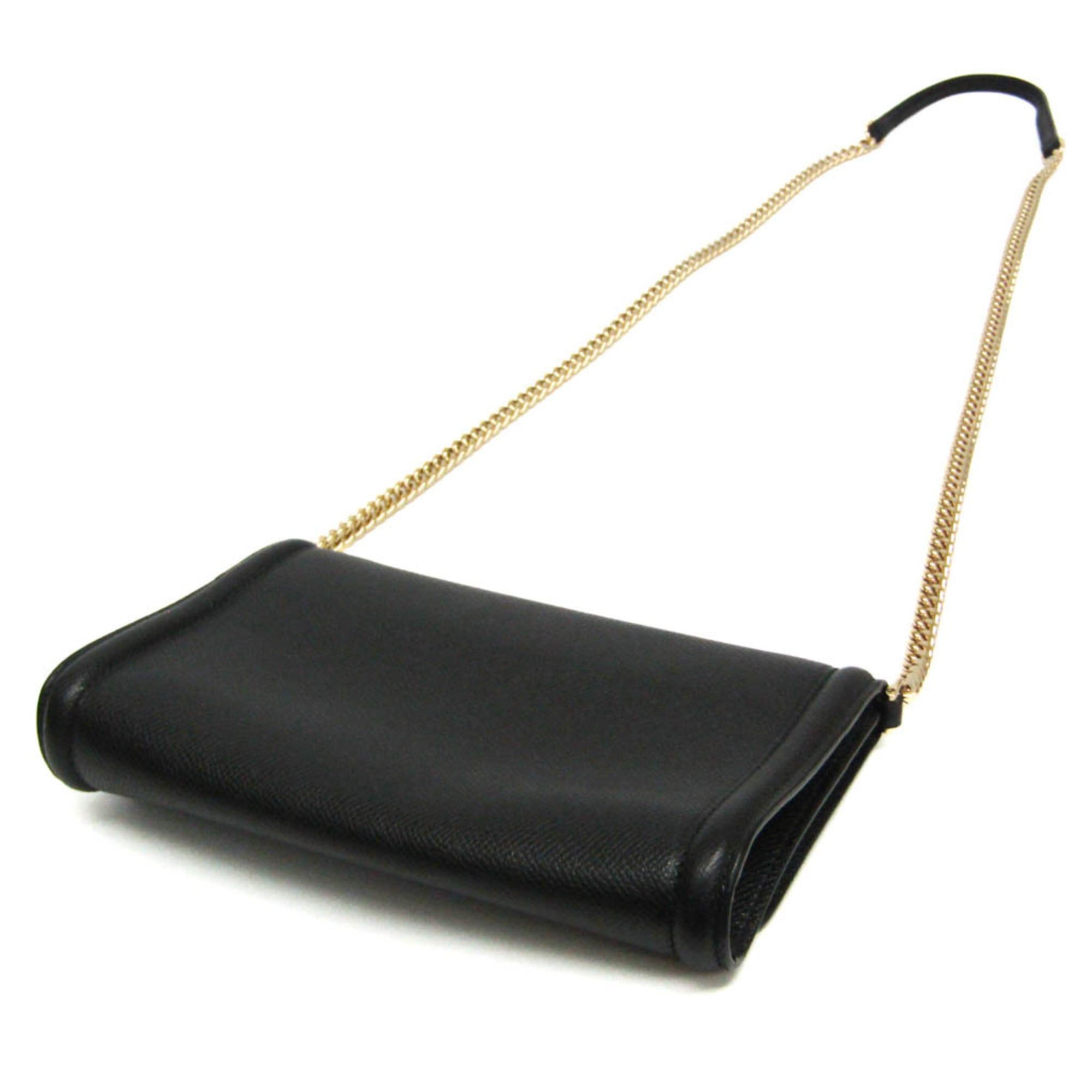 Salvatore Ferragamo Salvatore Ferragamo Vara Small Chain Shoulder Bag AU-21 2976 Women's Leather Clutch Bag,Shoulder Bag Black Size ONE SIZE - 2 Thumbnail