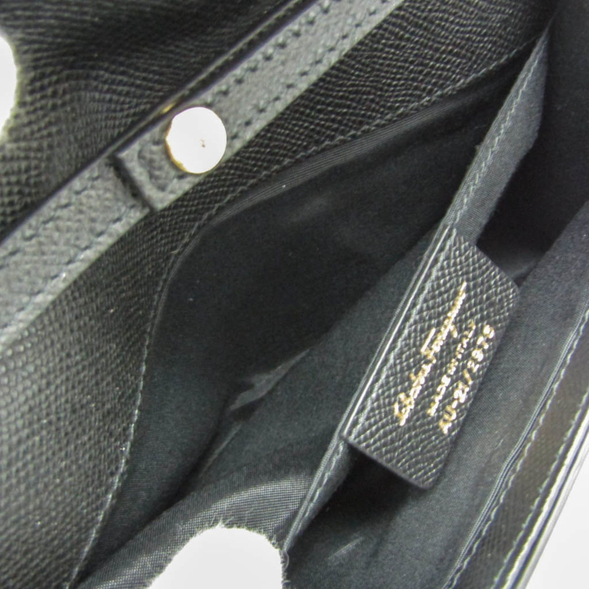 Salvatore Ferragamo Salvatore Ferragamo Vara Small Chain Shoulder Bag AU-21 2976 Women's Leather Clutch Bag,Shoulder Bag Black Size ONE SIZE - 10 Thumbnail