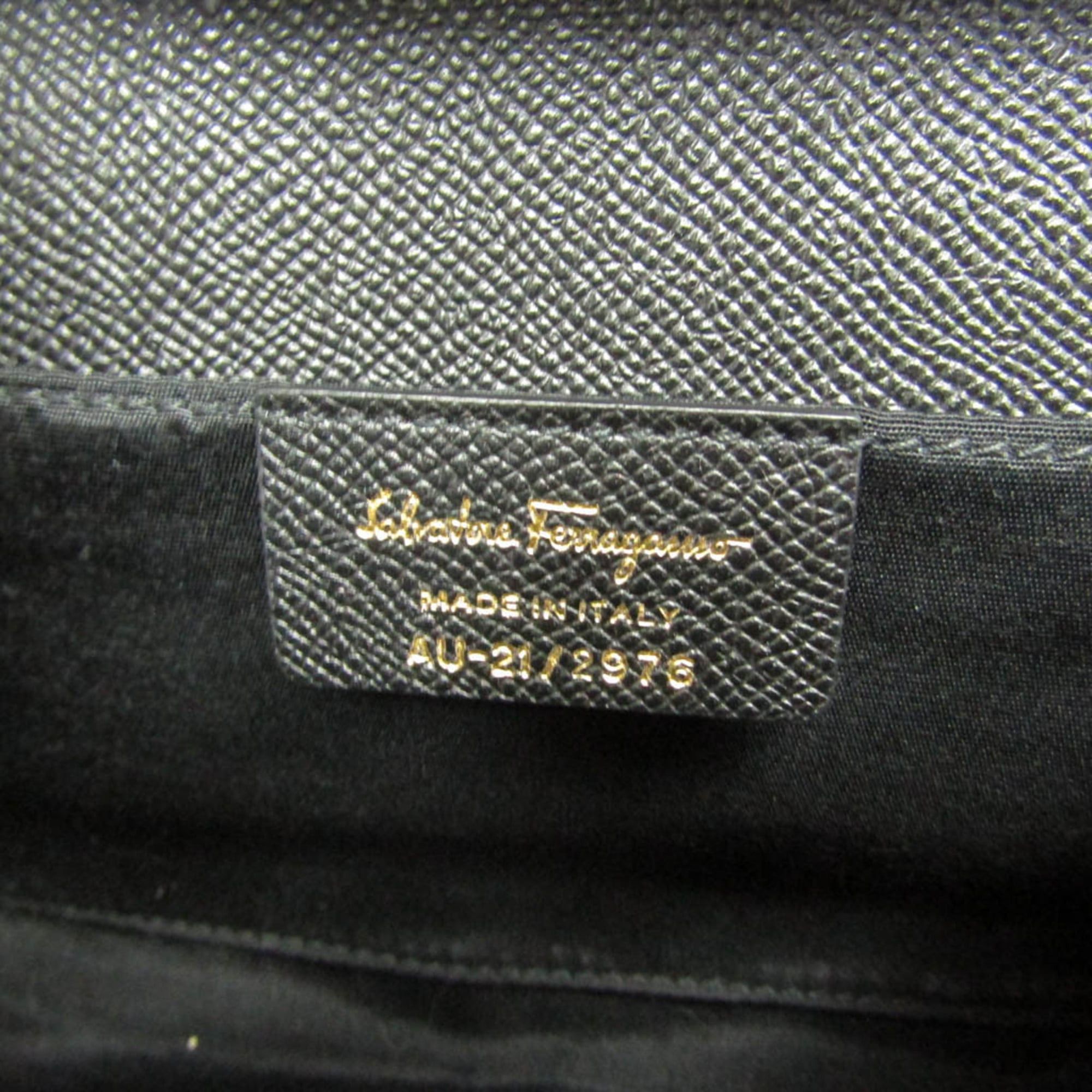 Salvatore Ferragamo Salvatore Ferragamo Vara Small Chain Shoulder Bag AU-21 2976 Women's Leather Clutch Bag,Shoulder Bag Black Size ONE SIZE - 11 Thumbnail