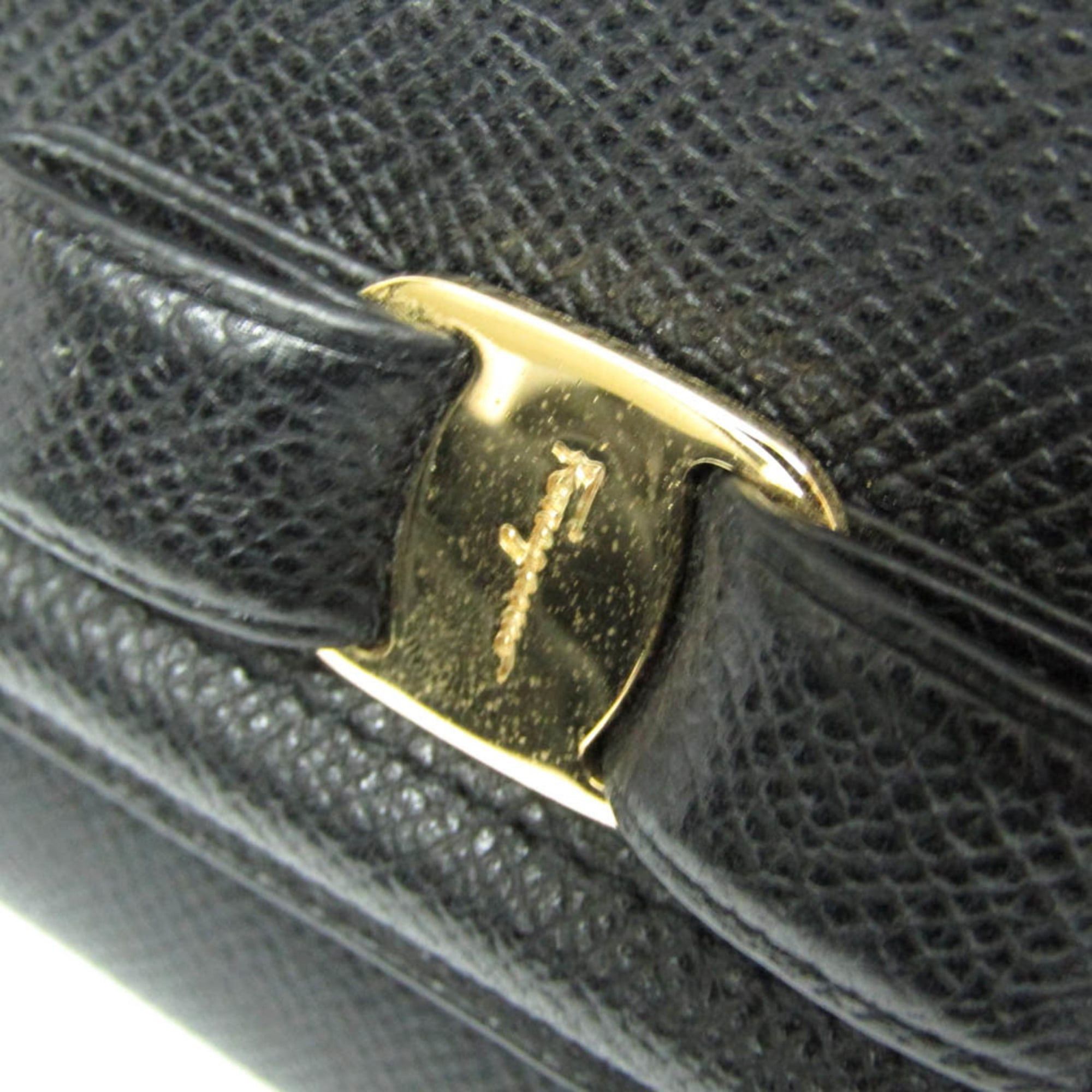 Salvatore Ferragamo Salvatore Ferragamo Vara Small Chain Shoulder Bag AU-21 2976 Women's Leather Clutch Bag,Shoulder Bag Black Size ONE SIZE - 7 Thumbnail