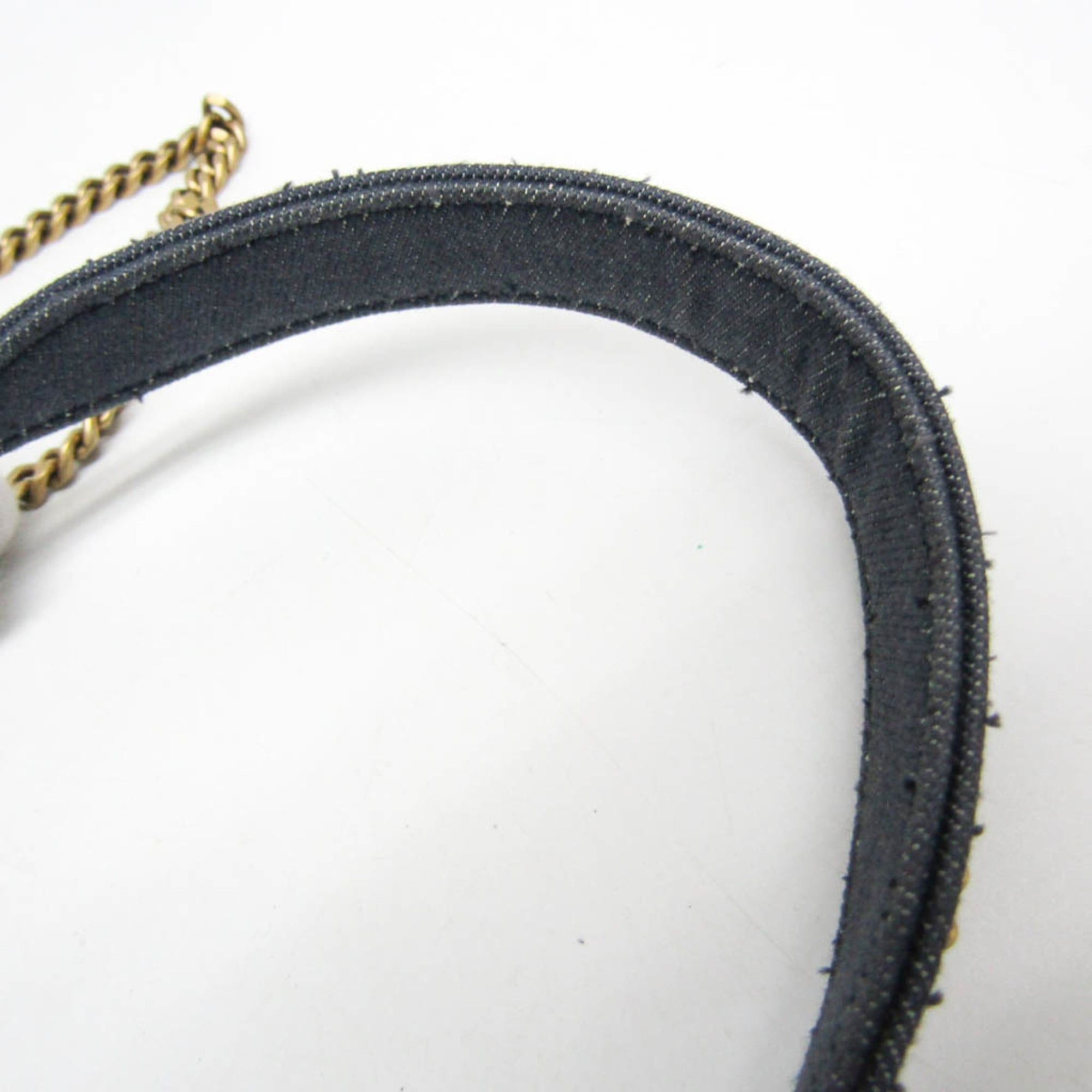 Dior Christian Dior Diorama Chain Shoulder Bag Women's Denim Studded Shoulder Bag Blue Size ONE SIZE - 9 Thumbnail