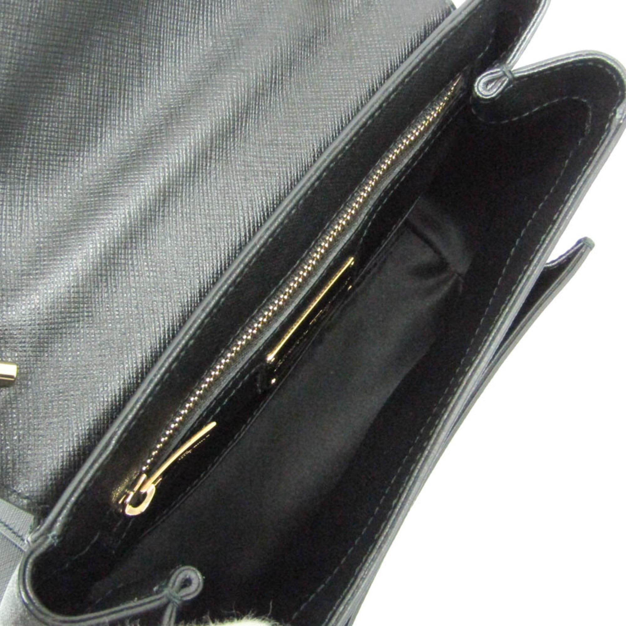 Salvatore Ferragamo Salvatore Ferragamo Vara EZ-21 F570 Women's Leather Handbag,Shoulder Bag Black Size ONE SIZE - 4 Thumbnail