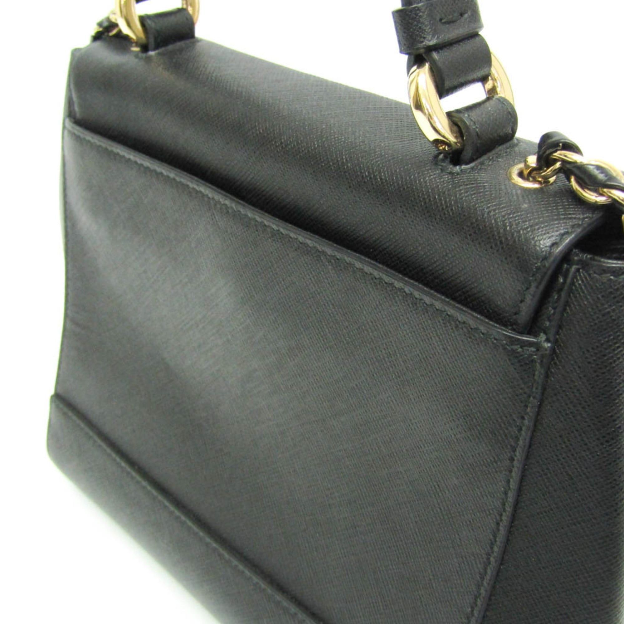 Salvatore Ferragamo Salvatore Ferragamo Vara EZ-21 F570 Women's Leather Handbag,Shoulder Bag Black Size ONE SIZE - 9 Thumbnail
