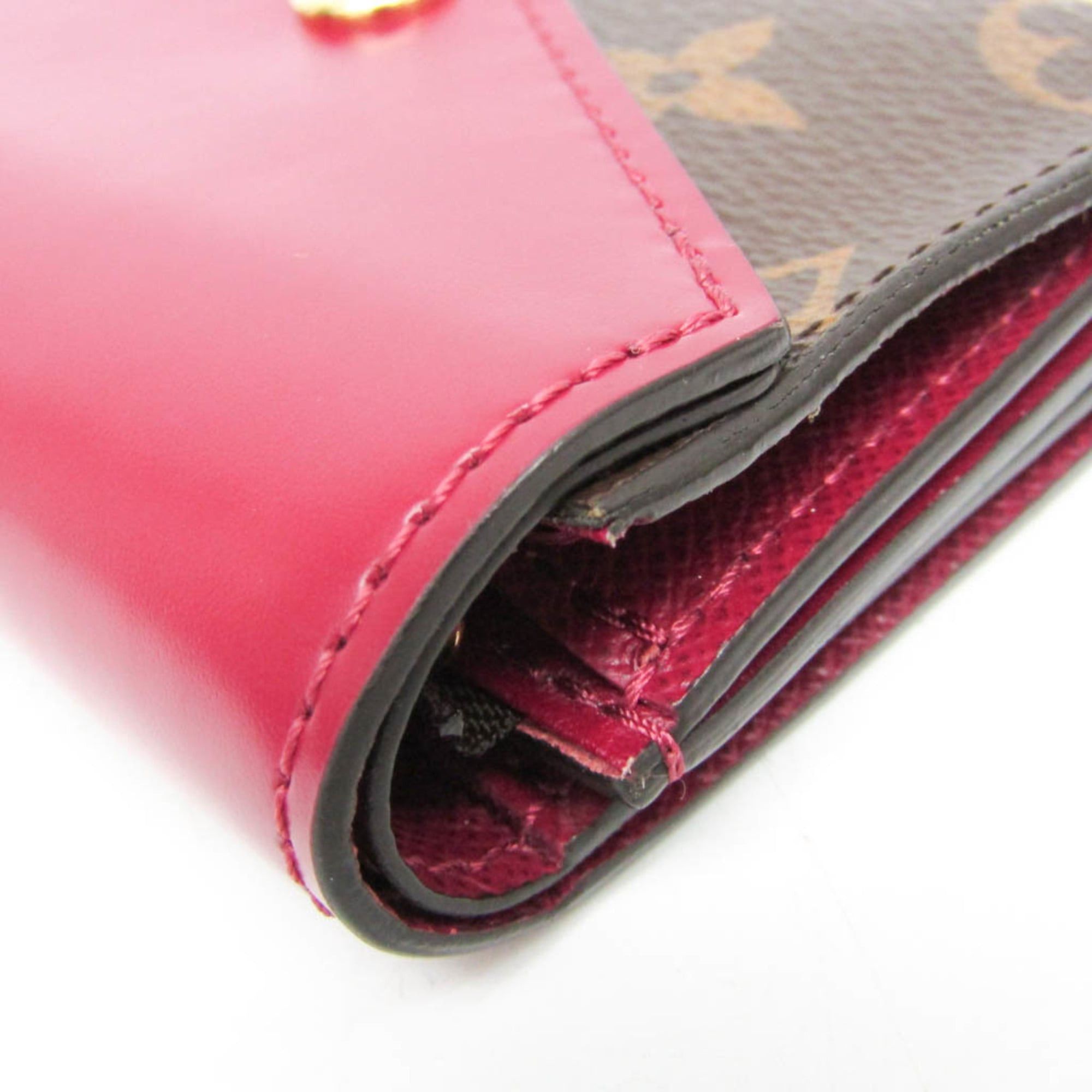 Louis Vuitton Louis Vuitton Monogram Zoe Wallet M62932 Women's Monogram,Leather Wallet (tri-fold) Brown,Fuchsia Size ONE SIZE - 7 Thumbnail