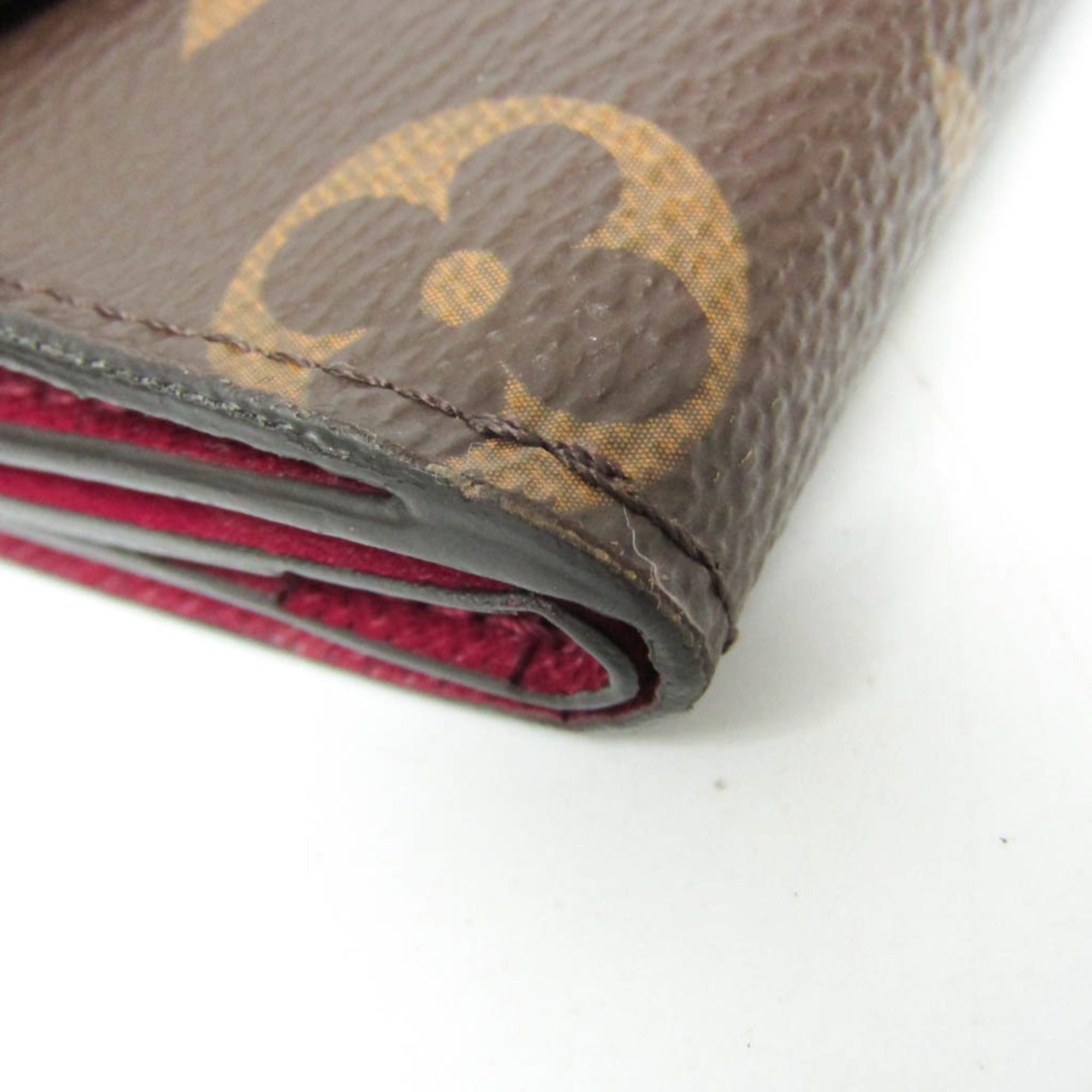 Louis Vuitton Louis Vuitton Monogram Zoe Wallet M62932 Women's Monogram,Leather Wallet (tri-fold) Brown,Fuchsia Size ONE SIZE - 8 Thumbnail