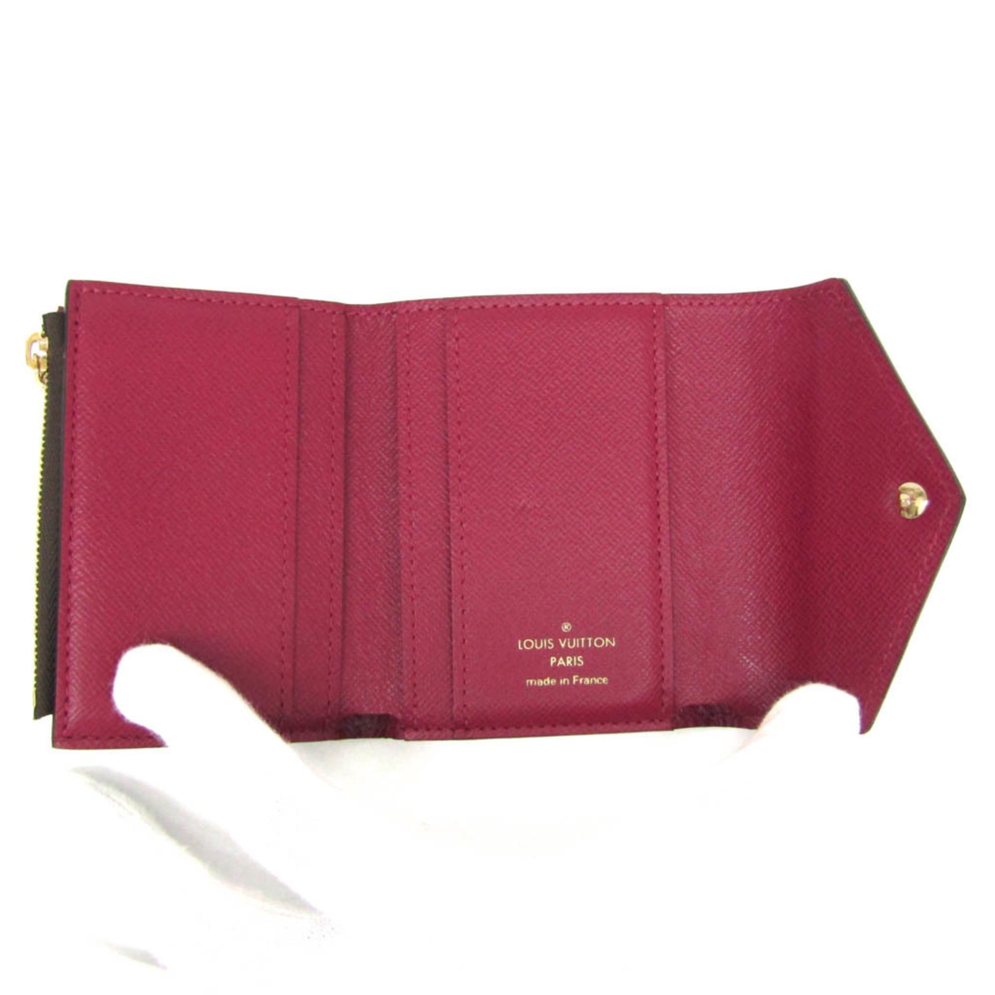 Louis Vuitton Louis Vuitton Monogram Zoe Wallet M62932 Women's Monogram,Leather Wallet (tri-fold) Brown,Fuchsia Size ONE SIZE - 3 Thumbnail