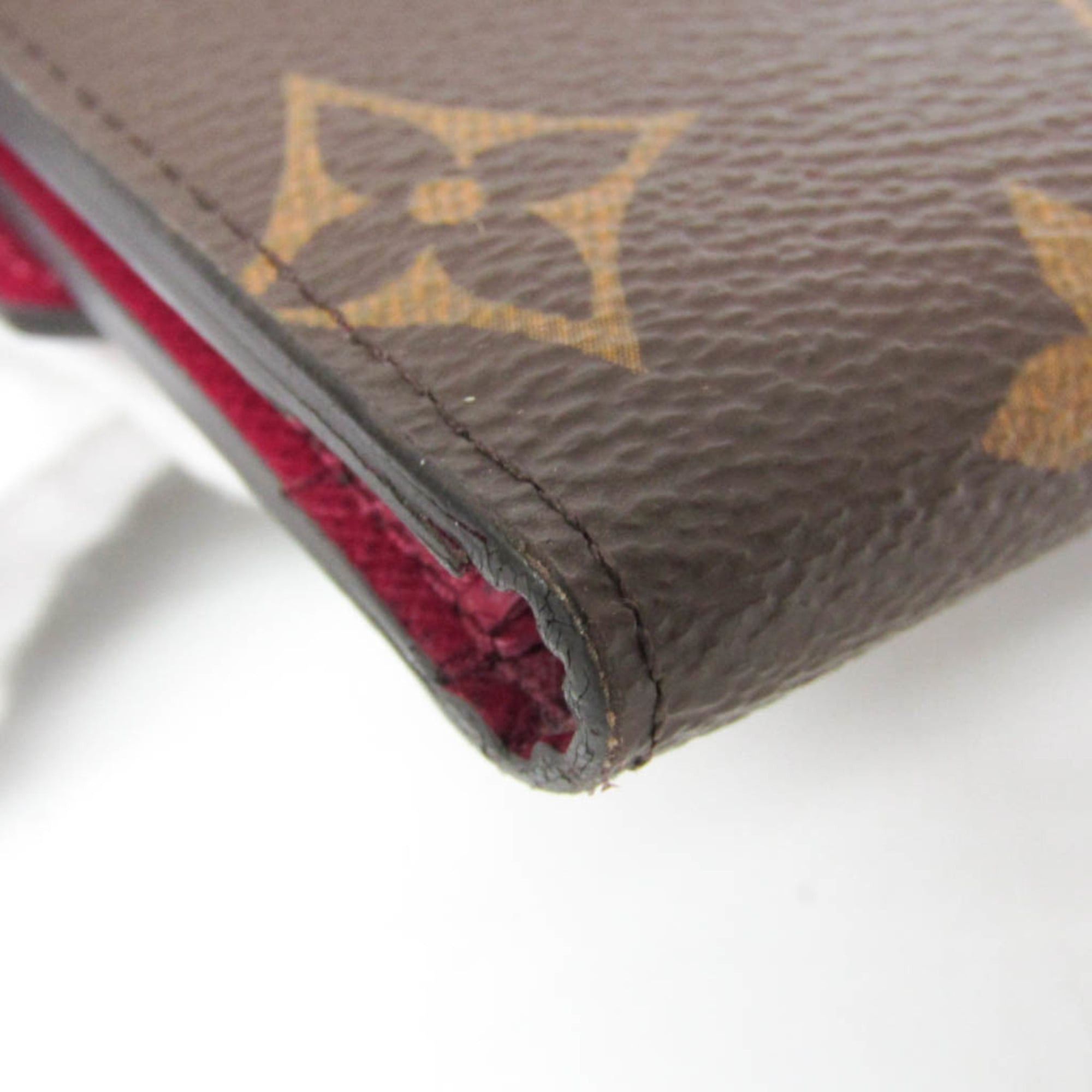 Louis Vuitton Louis Vuitton Monogram Zoe Wallet M62932 Women's Monogram,Leather Wallet (tri-fold) Brown,Fuchsia Size ONE SIZE - 5 Thumbnail