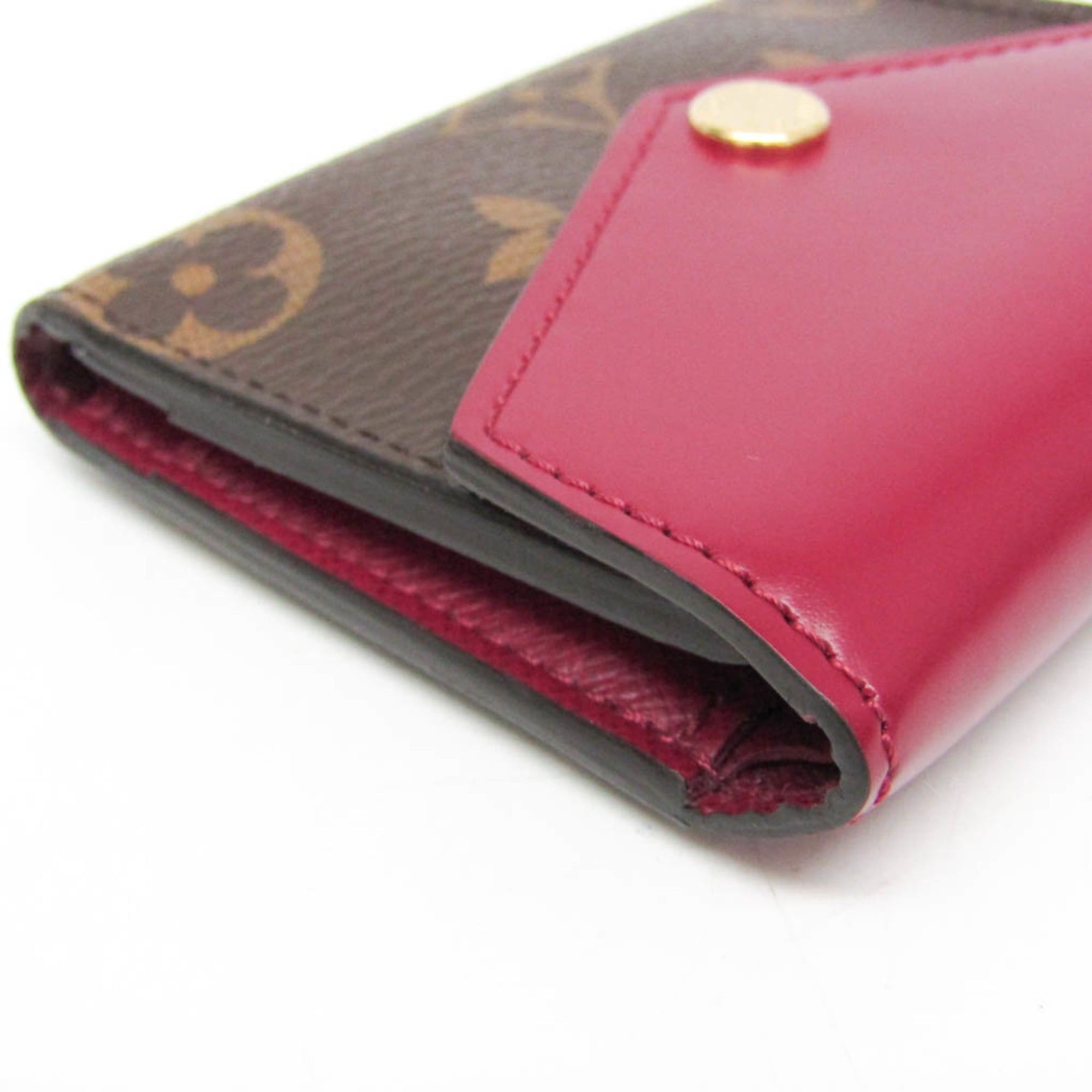 Louis Vuitton Louis Vuitton Monogram Zoe Wallet M62932 Women's Monogram,Leather Wallet (tri-fold) Brown,Fuchsia Size ONE SIZE - 6 Thumbnail