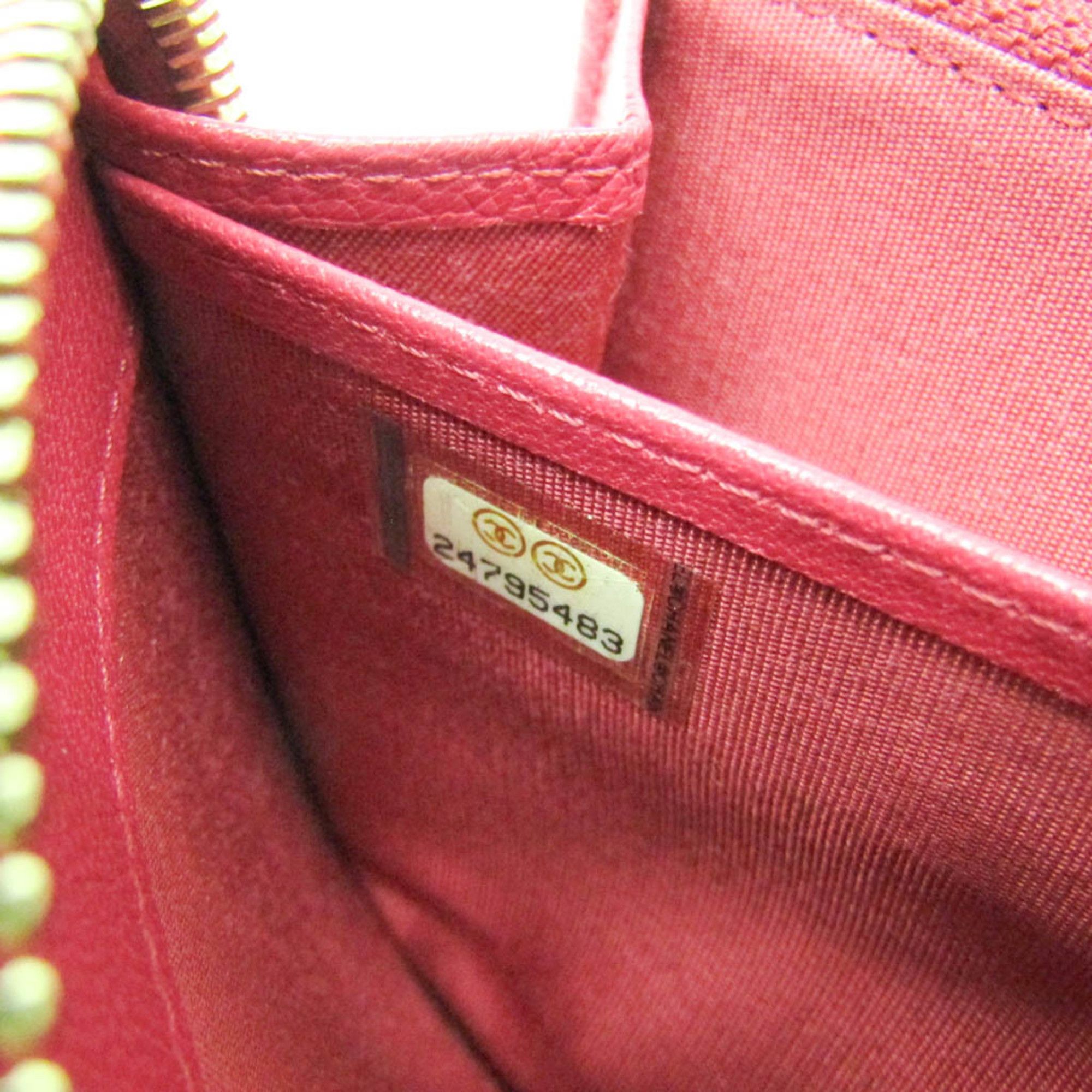 Chanel Chanel Mademoiselle V Stitch Women's Lambskin Long Wallet (bi-fold) Pink Size ONE SIZE - 14 Thumbnail