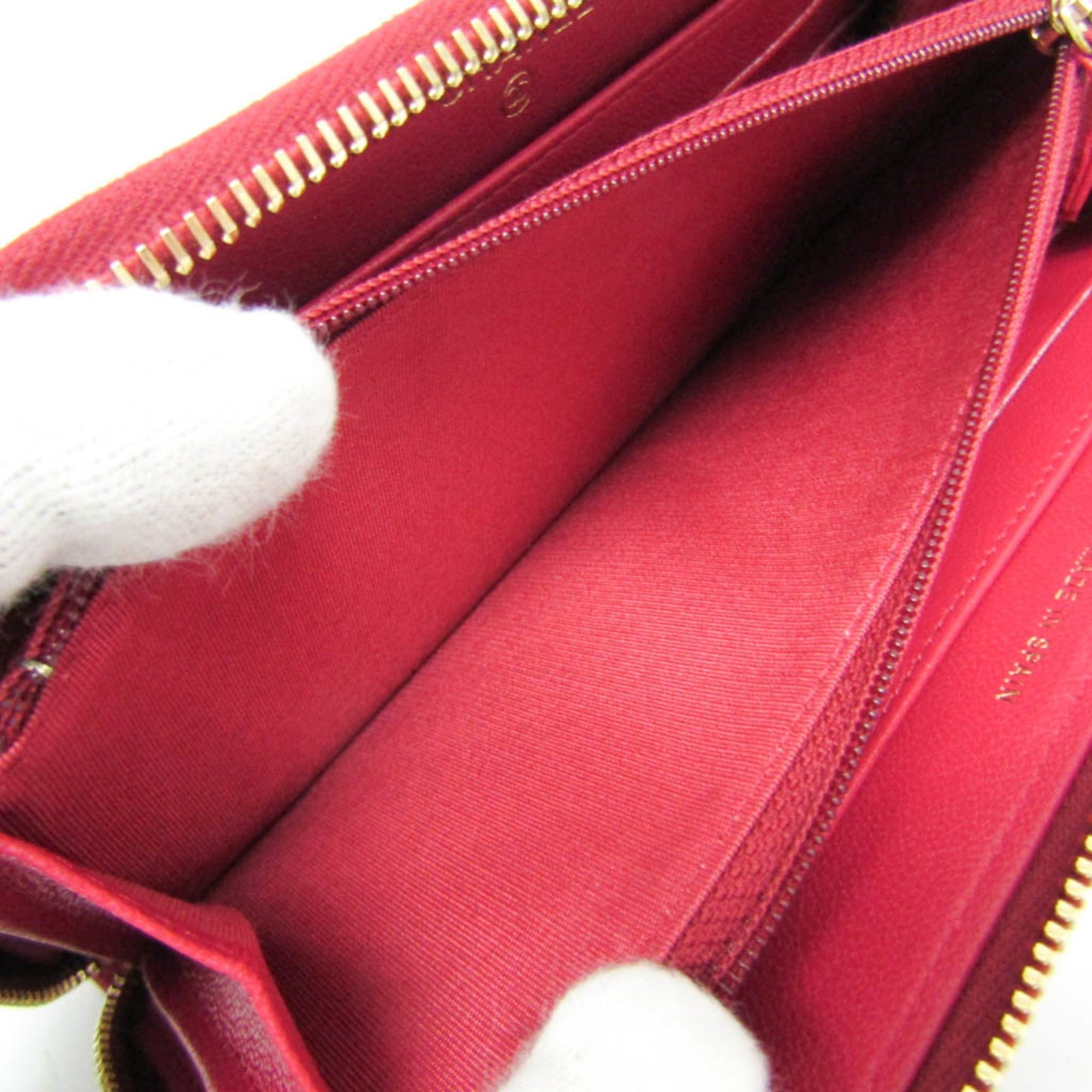 Chanel Chanel Mademoiselle V Stitch Women's Lambskin Long Wallet (bi-fold) Pink Size ONE SIZE - 5 Thumbnail
