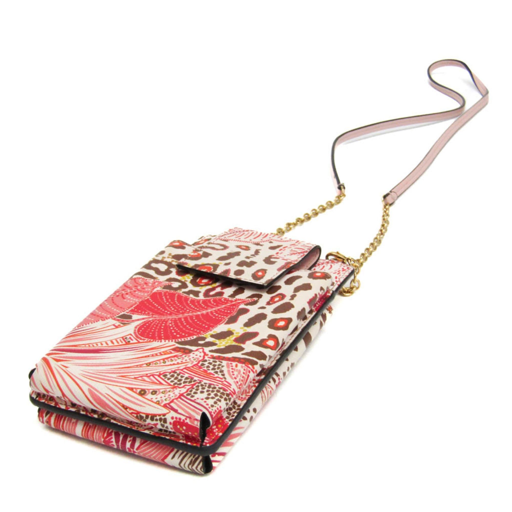 Salvatore Ferragamo Salvatore Ferragamo Vara Phone Pouch JP-22 0381 Women's Leather Shoulder Bag Off-white,Pink,Red Color Size ONE SIZE - 3 Thumbnail