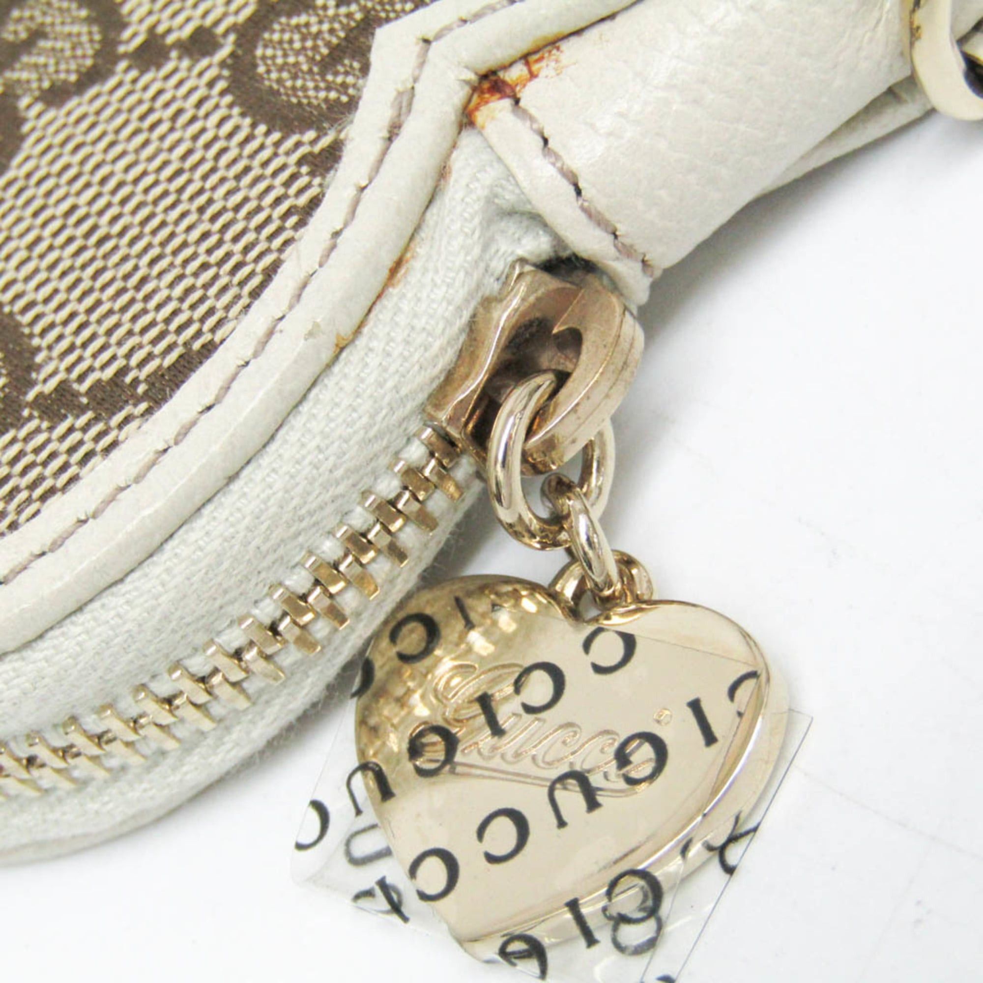 Gucci Gucci Heart Motif 152615 Women's GG Canvas,Leather Coin Purse/coin Case Beige,Off-white Size ONE SIZE - 7 Thumbnail
