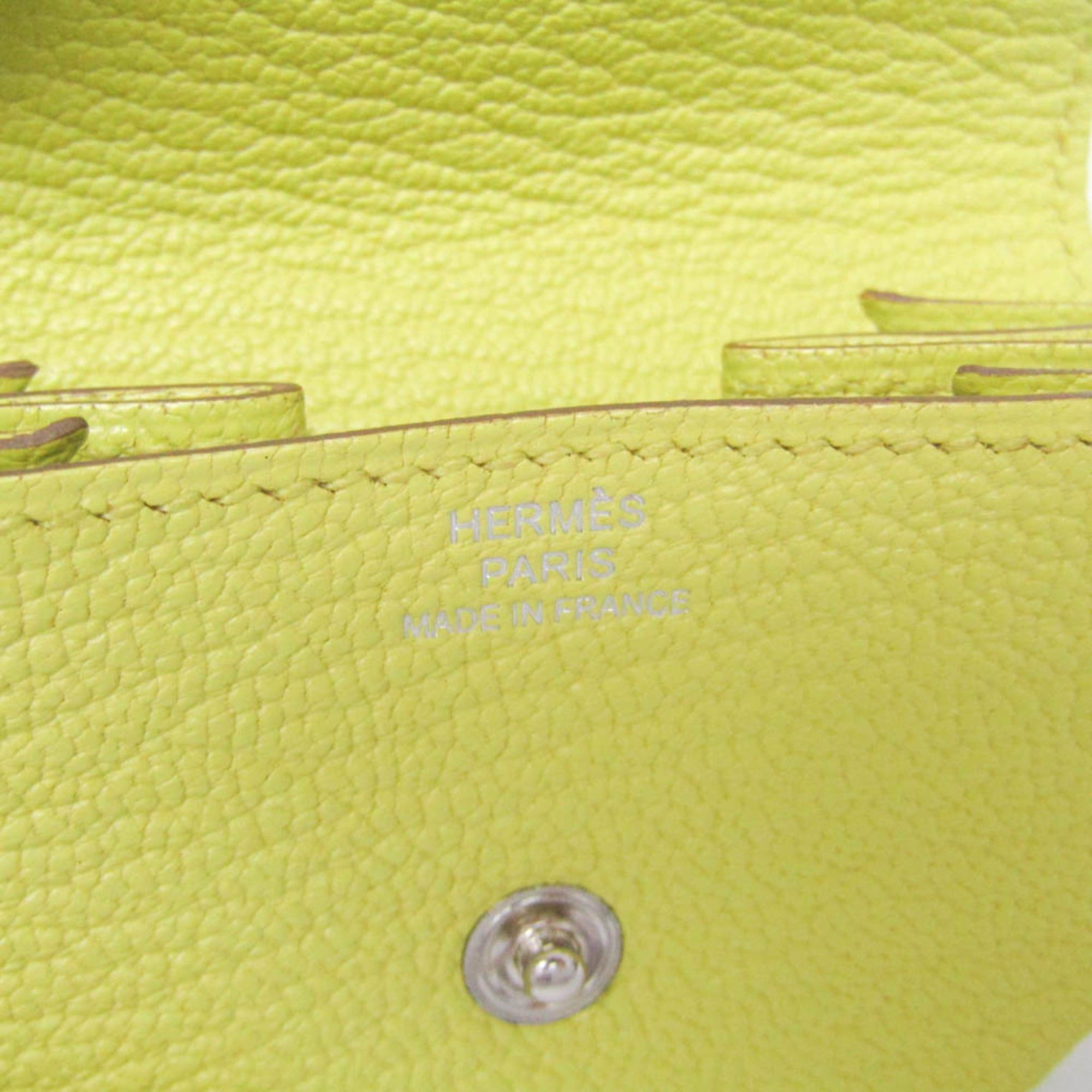 Hermes Hermes LE 24 Men,Women Chevre Leather Coin Purse/coin Case Yellow Size ONE SIZE - 8 Thumbnail