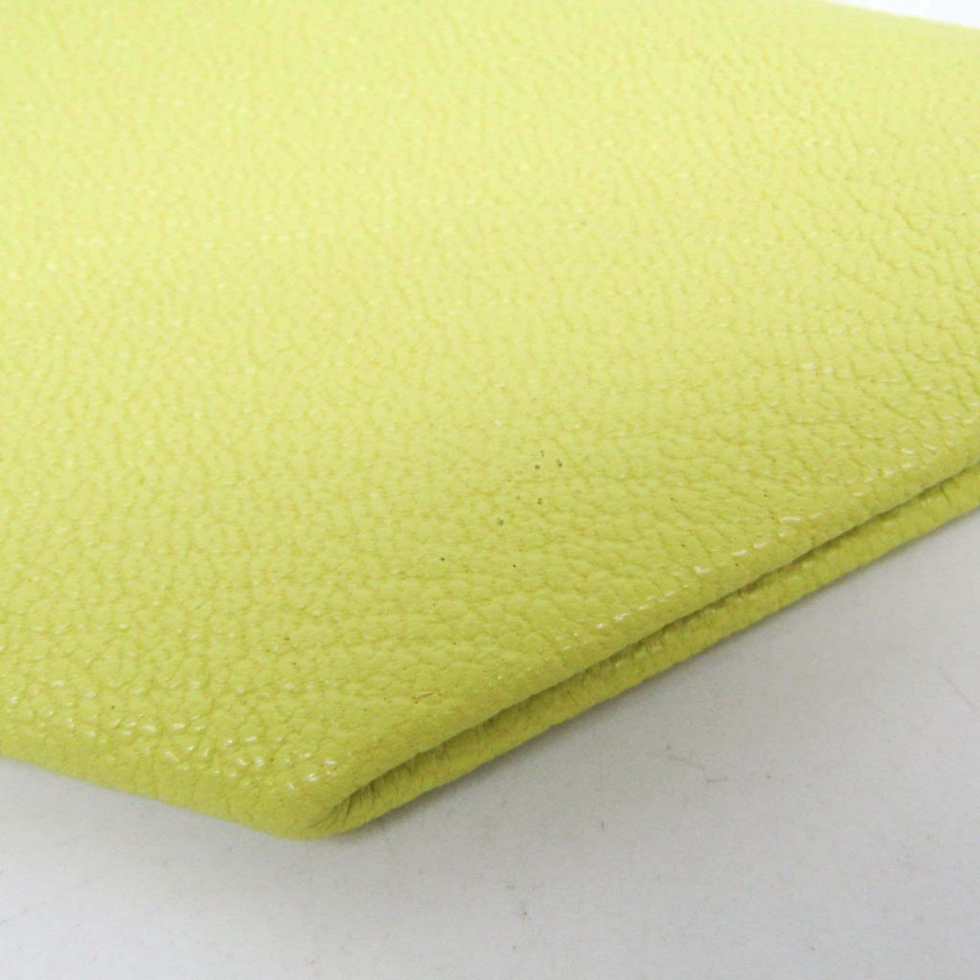 Hermes Hermes LE 24 Men,Women Chevre Leather Coin Purse/coin Case Yellow Size ONE SIZE - 6 Thumbnail