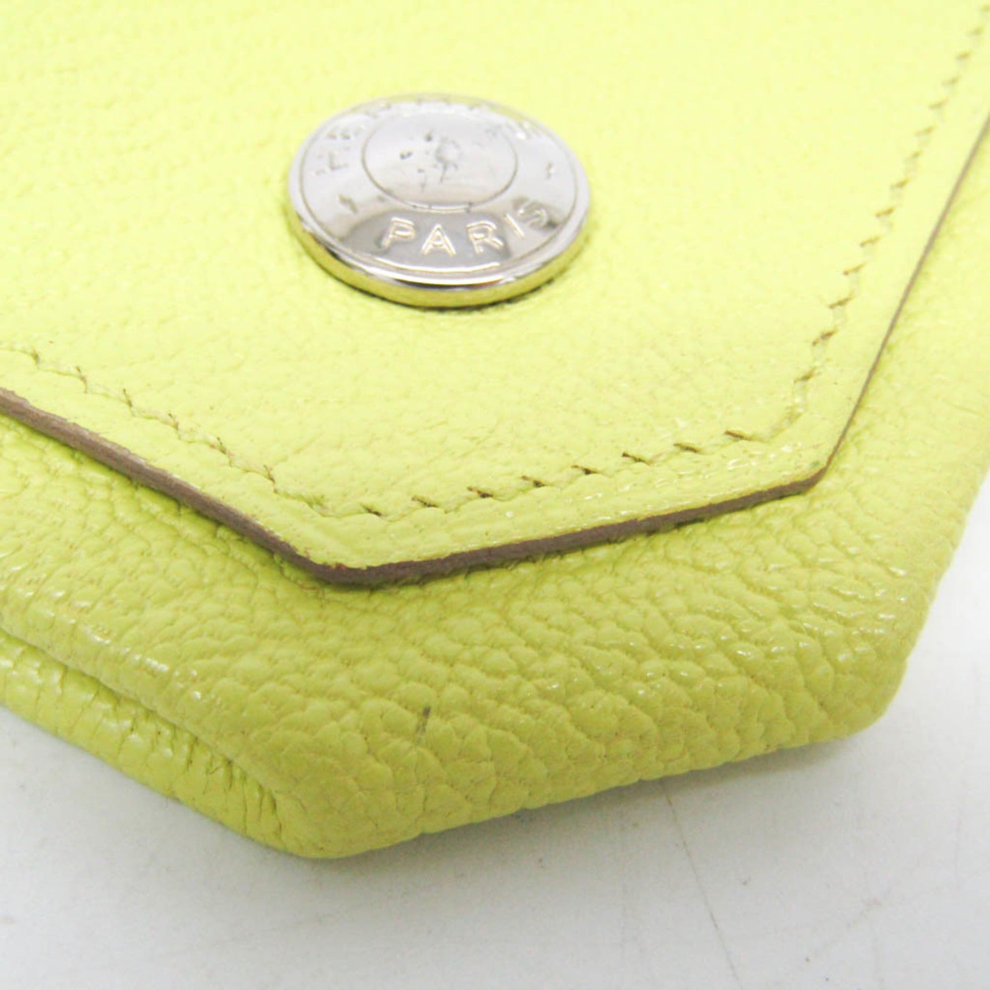 Hermes Hermes LE 24 Men,Women Chevre Leather Coin Purse/coin Case Yellow Size ONE SIZE - 5 Thumbnail