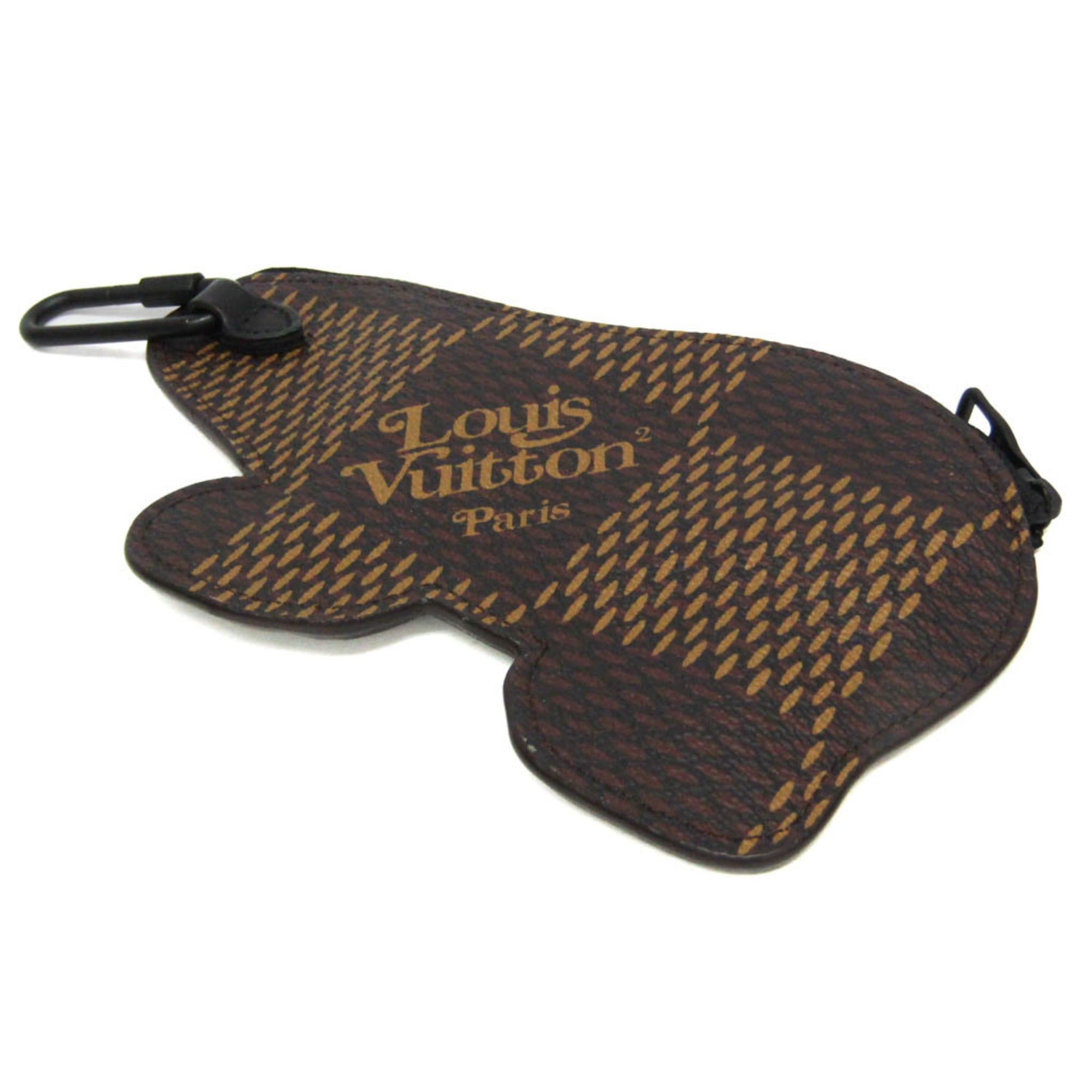 Louis Vuitton Louis Vuitton Damier Giant Bear Coin Card Folder NIGO Collaboration N60387 Women,Men Damier Canvas,Leather Coin Purse/coin Case Damier Canvas,Dark Brown,Yellow Size ONE SIZE - 2 Thumbnail