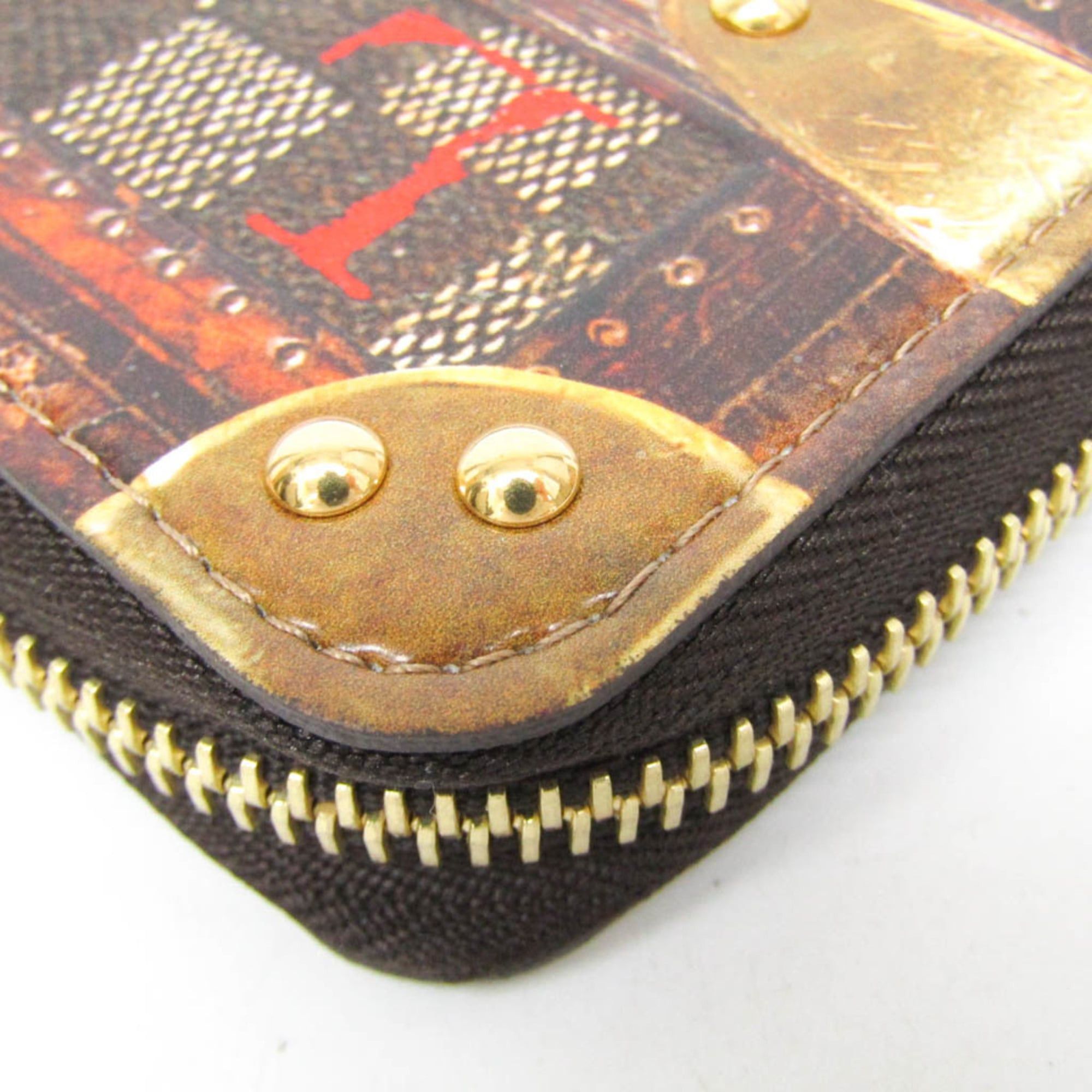Louis Vuitton Louis Vuitton Damier Trompe-L'Oeil Zippy Wallet M63490 Men,Women Coated Canvas Long Wallet (bi-fold) Brown,Red Color Size ONE SIZE - 8 Thumbnail