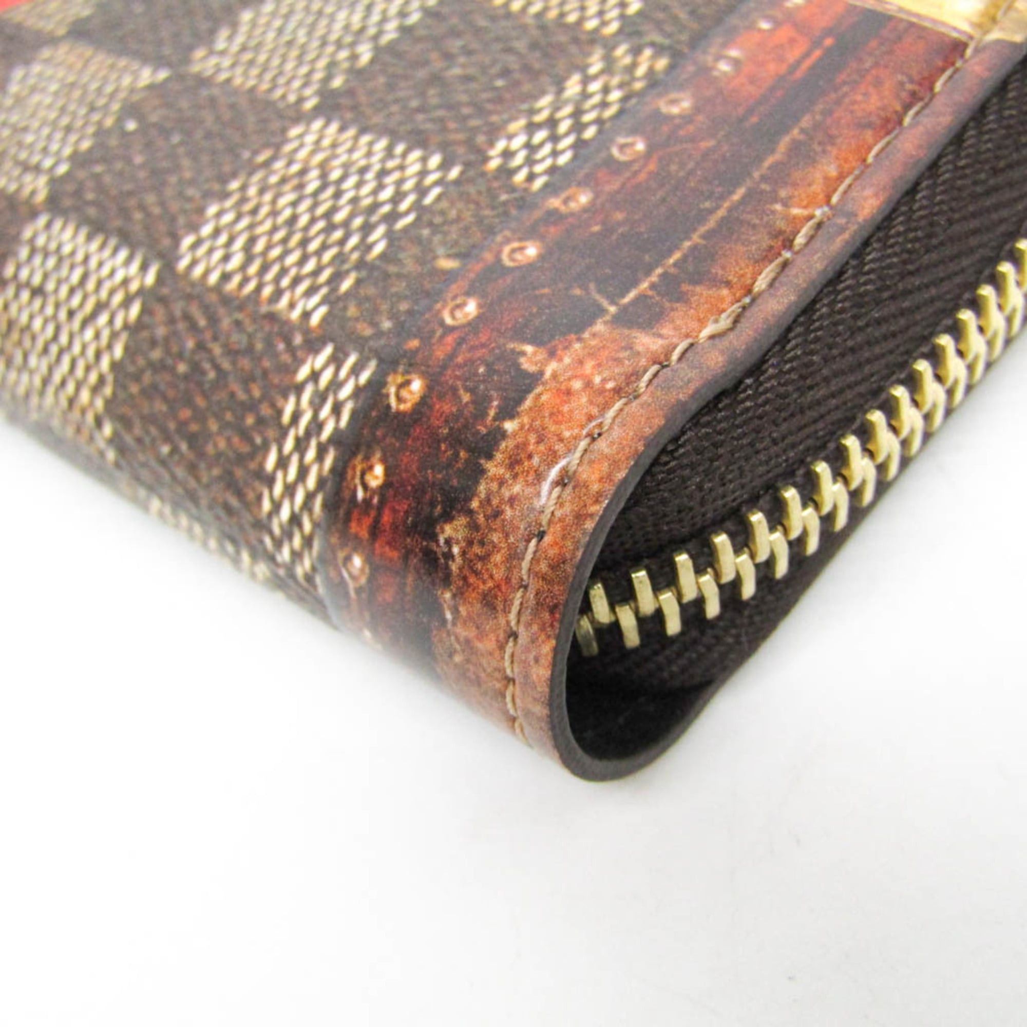 Louis Vuitton Louis Vuitton Damier Trompe-L'Oeil Zippy Wallet M63490 Men,Women Coated Canvas Long Wallet (bi-fold) Brown,Red Color Size ONE SIZE - 6 Thumbnail