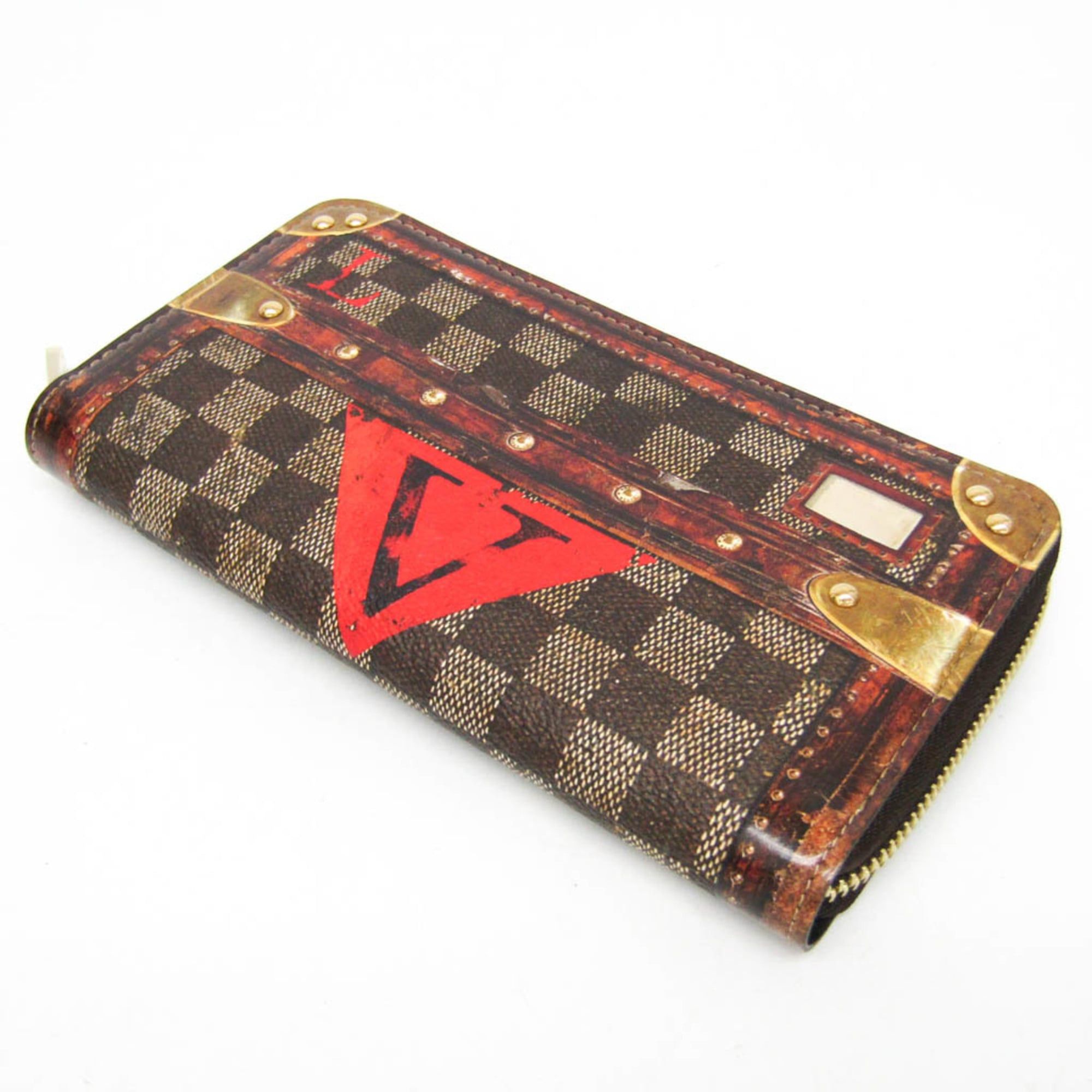 Louis Vuitton Louis Vuitton Damier Trompe-L'Oeil Zippy Wallet M63490 Men,Women Coated Canvas Long Wallet (bi-fold) Brown,Red Color Size ONE SIZE - 10 Thumbnail