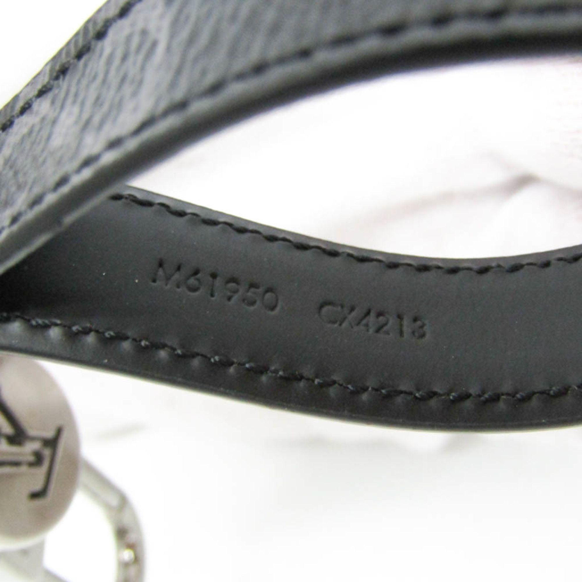 Louis Vuitton Louis Vuitton Monogram Eclipse Dragonne Key Ring M61950 Keyring (Gunmetal,Monogram Eclipse) Size ONE SIZE - 11 Thumbnail