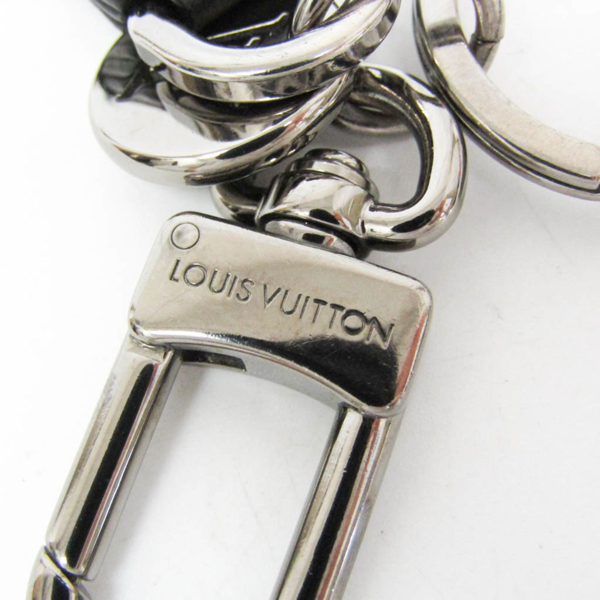 Louis Vuitton Louis Vuitton Monogram Eclipse Dragonne Key Ring M61950 Keyring (Gunmetal,Monogram Eclipse) Size ONE SIZE - 8 Thumbnail