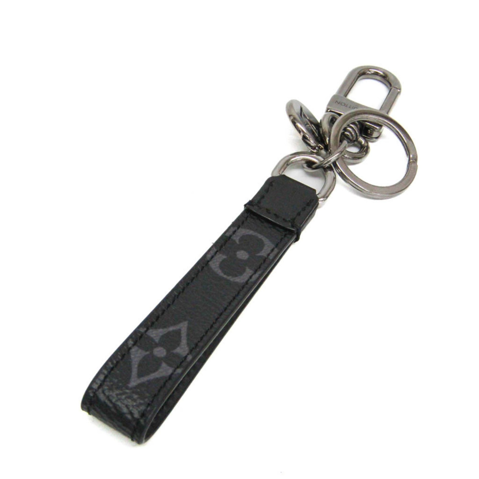 Louis Vuitton Louis Vuitton Monogram Eclipse Dragonne Key Ring M61950 Keyring (Gunmetal,Monogram Eclipse) Size ONE SIZE - 2 Thumbnail