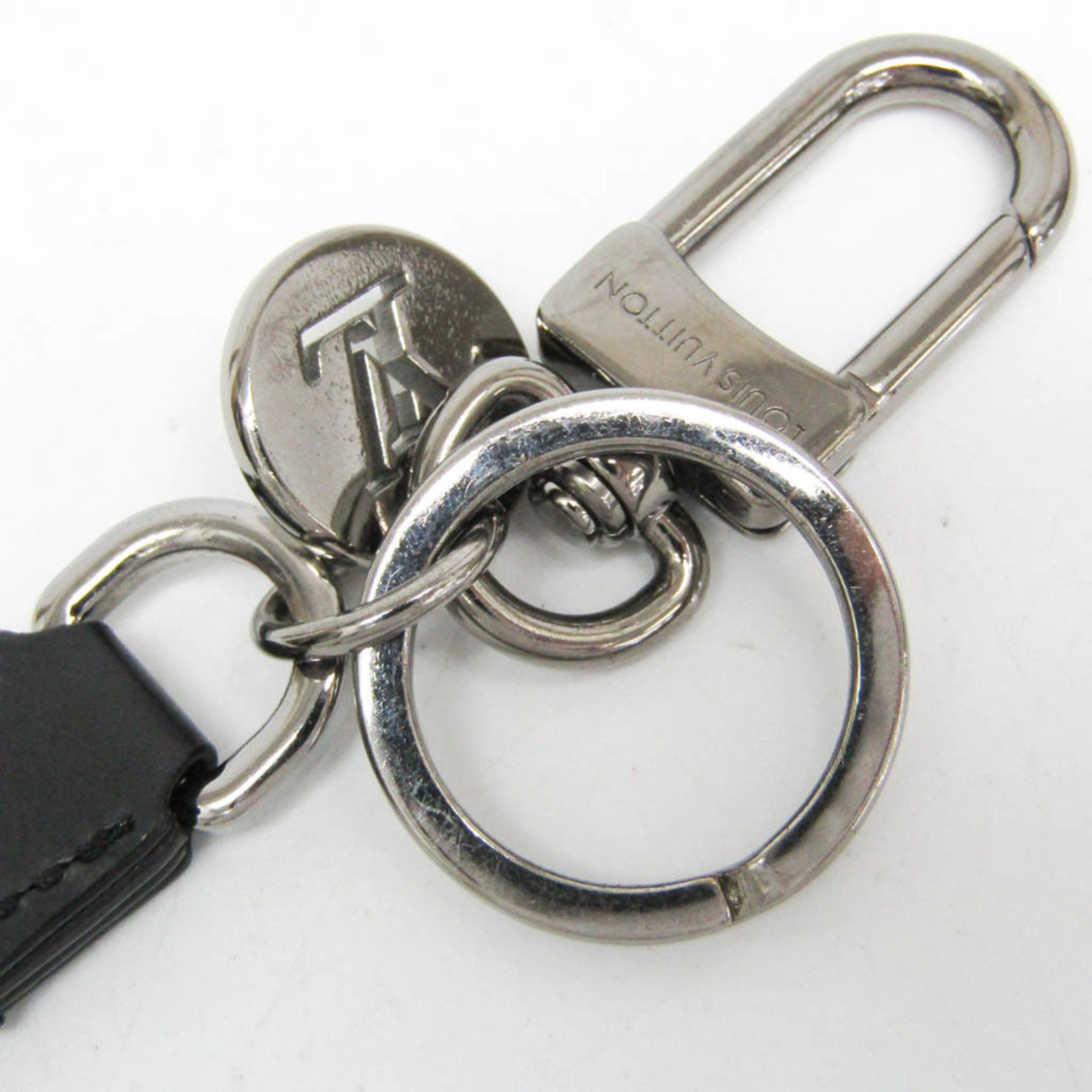 Louis Vuitton Louis Vuitton Monogram Eclipse Dragonne Key Ring M61950 Keyring (Gunmetal,Monogram Eclipse) Size ONE SIZE - 3 Thumbnail