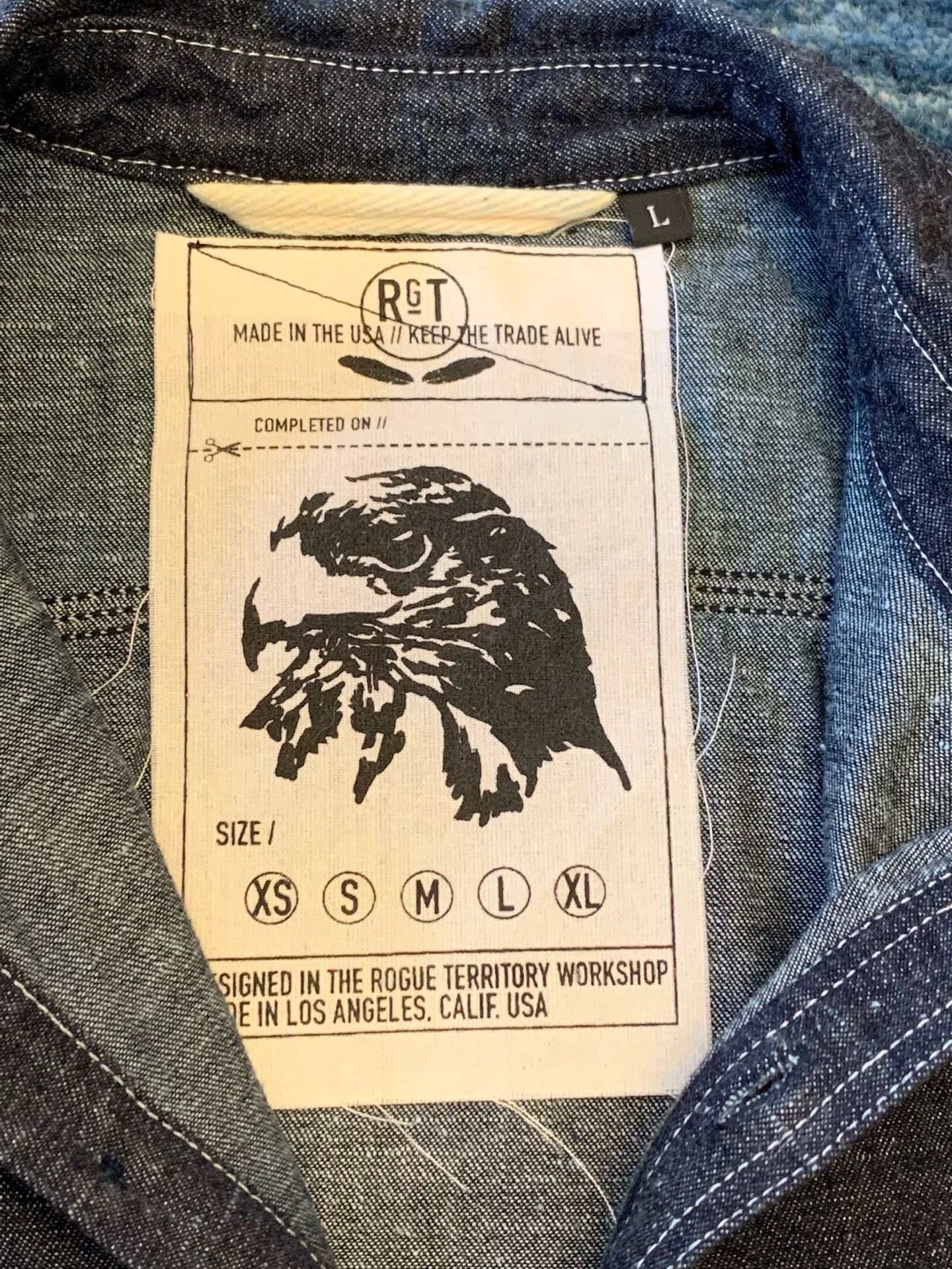 Rogue Territory RGT Rouge Territory Denim Work Shirt Size US L / EU 52-54 / 3 - 5 Thumbnail