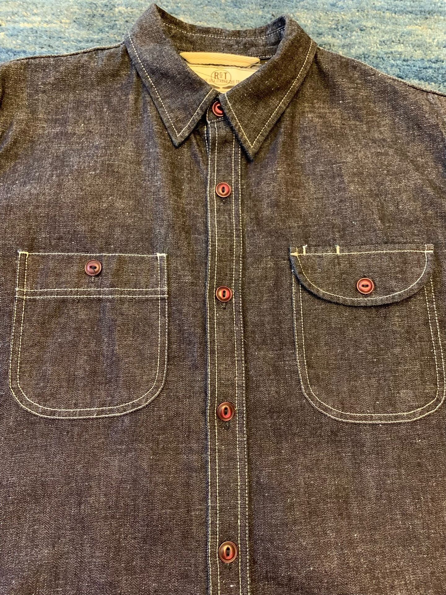 Rogue Territory RGT Rouge Territory Denim Work Shirt Size US L / EU 52-54 / 3 - 4 Thumbnail