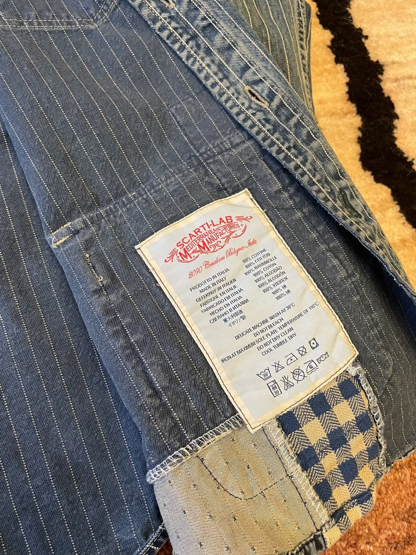 Scarti-Lab Scarti Lab Stone-Washed Indigo Wabash Jacket Size US L / EU 52-54 / 3 - 5 Thumbnail